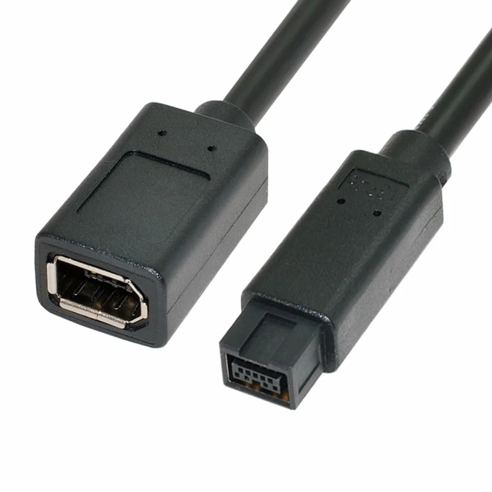 IEEE 1394 6-pinowy żeński do 1394b 9Pin męski Firewire 400 do 800 kabel 20 cm