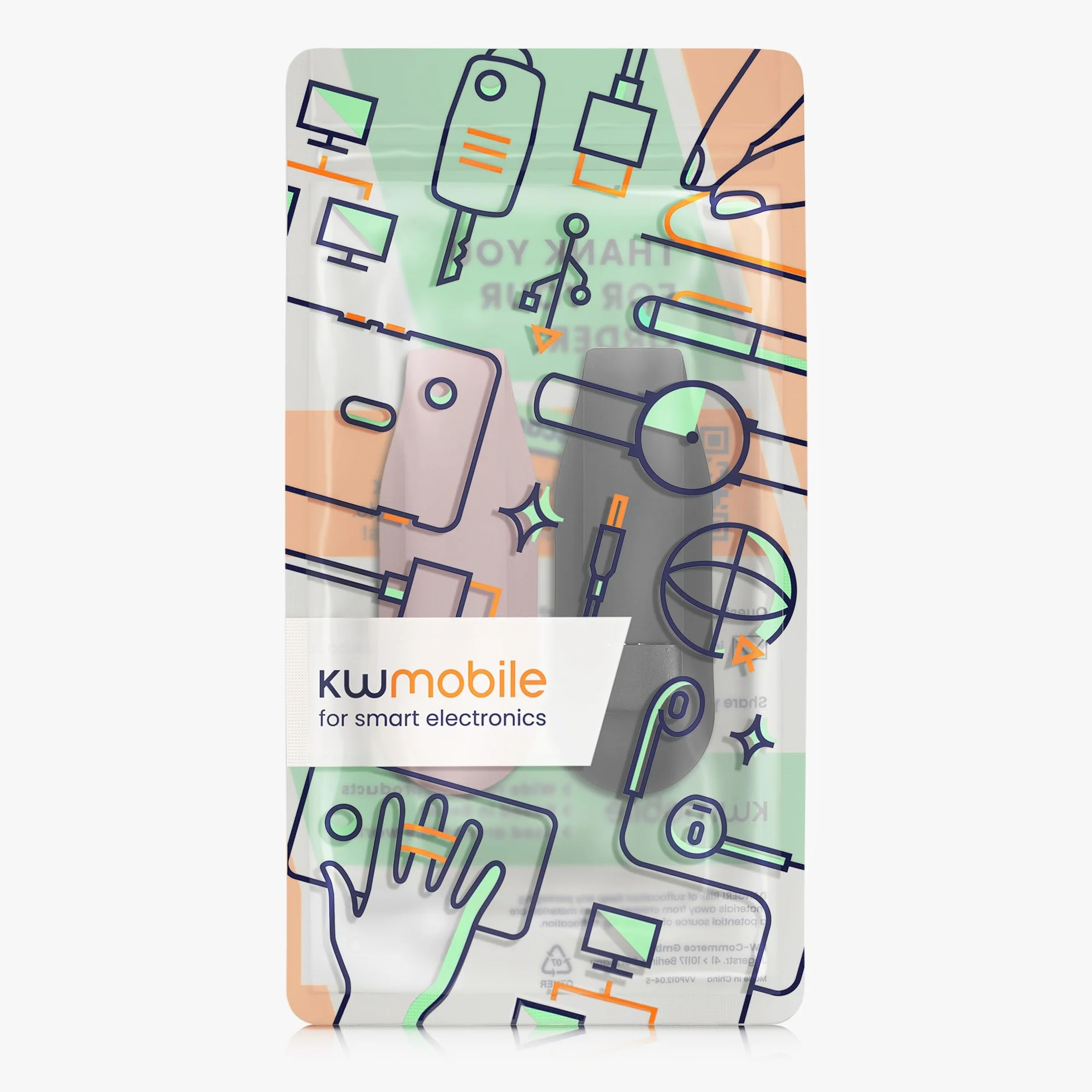 kwmobile klips do opaski kompatybilny z Xiaomi Mi Band 10/9 / 8 - silikonowa uchwyt na fitnesstracker - bez trackera