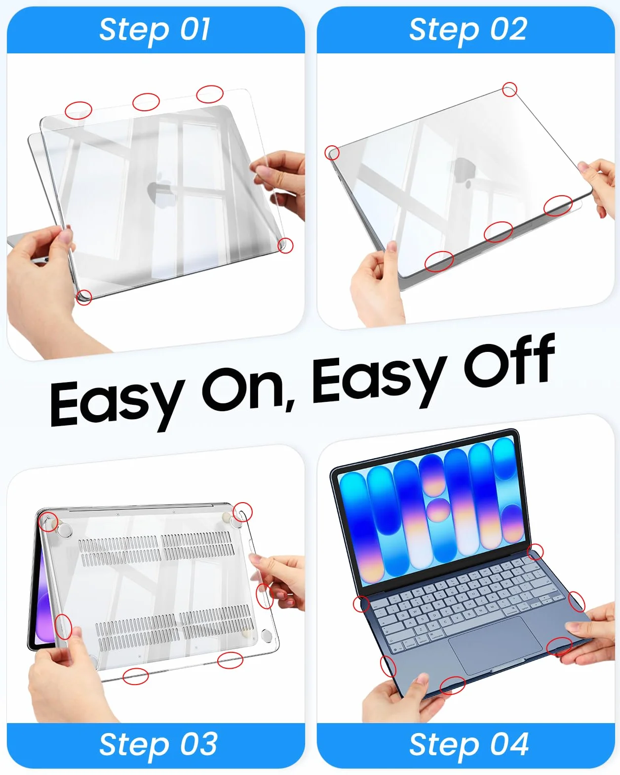 FINTIE Etui Kompatybilny z MacBook Neo 13 cali A3404 z Chipem A18 Pro 2026, Ultracienkie Przezroczysta Twarde Etui Ochronne, Przezroczysty
