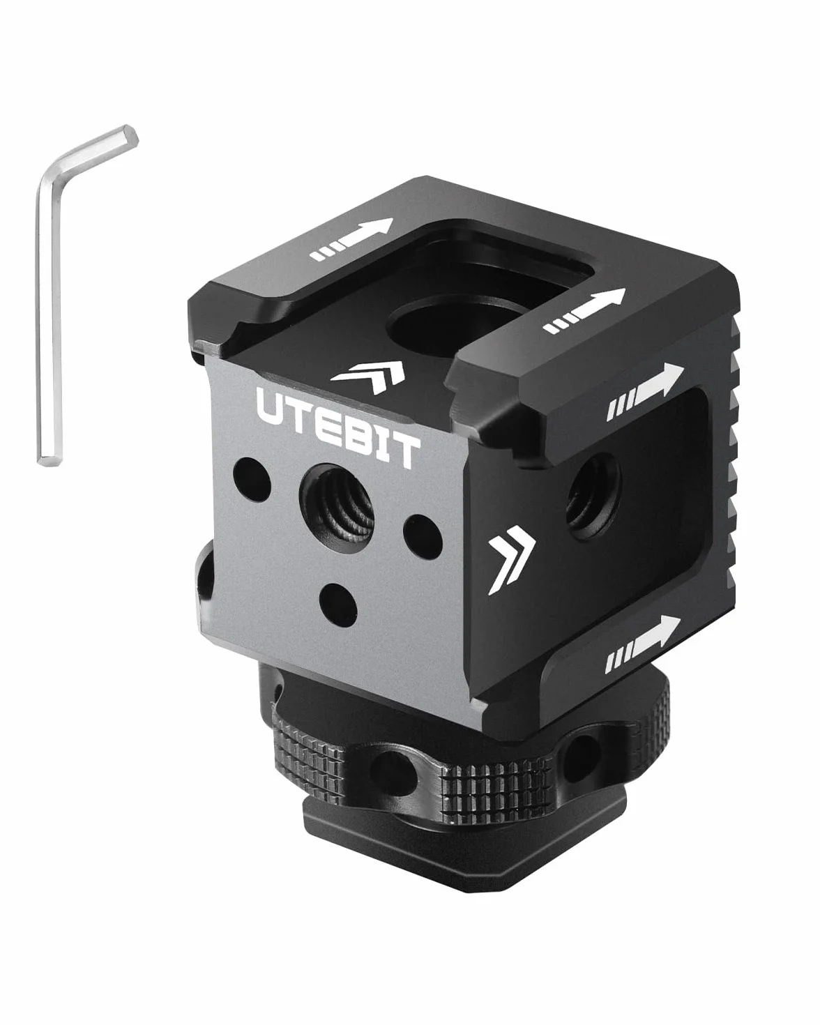 UTEBIT adapter Arca-Swiss 1/4 cala potrójny z gwintem aluminiowy do sań świetlnych