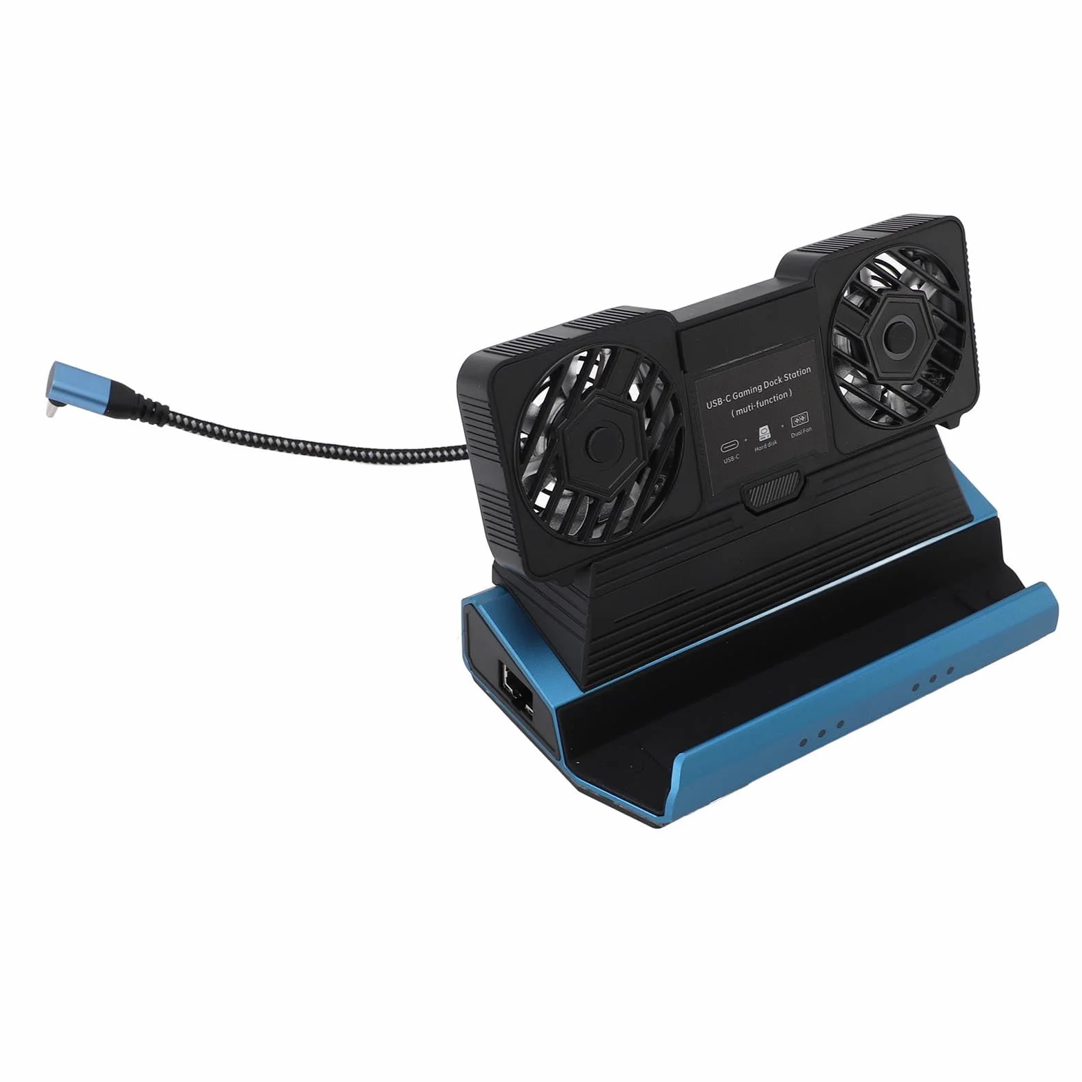 Naroote Stacja Dokująca 10 w 1 do Legion Go, Stacja Dokująca z Podwójnym Wentylatorem Chłodzącym, Gigabit Ethernet 4K 60 Hz z 4 Gniazdami USB 3.0 PD100W M.2 NVMe i Oświetleniem RGB, Idealna do Konsol,