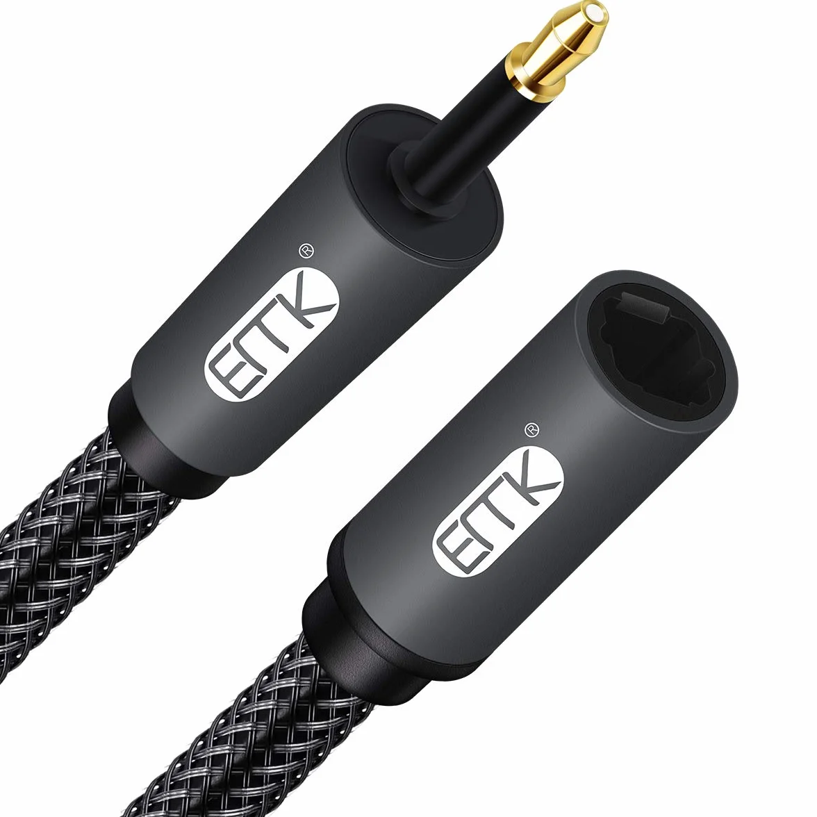 EMK Digital Sound Toslink na mini Toslink kabel 3,5 mm SPDIF kabel optyczny 3,5 do optycznego kabla audio (rozszerzenie optyczne do 3,5 mm, 1 m)