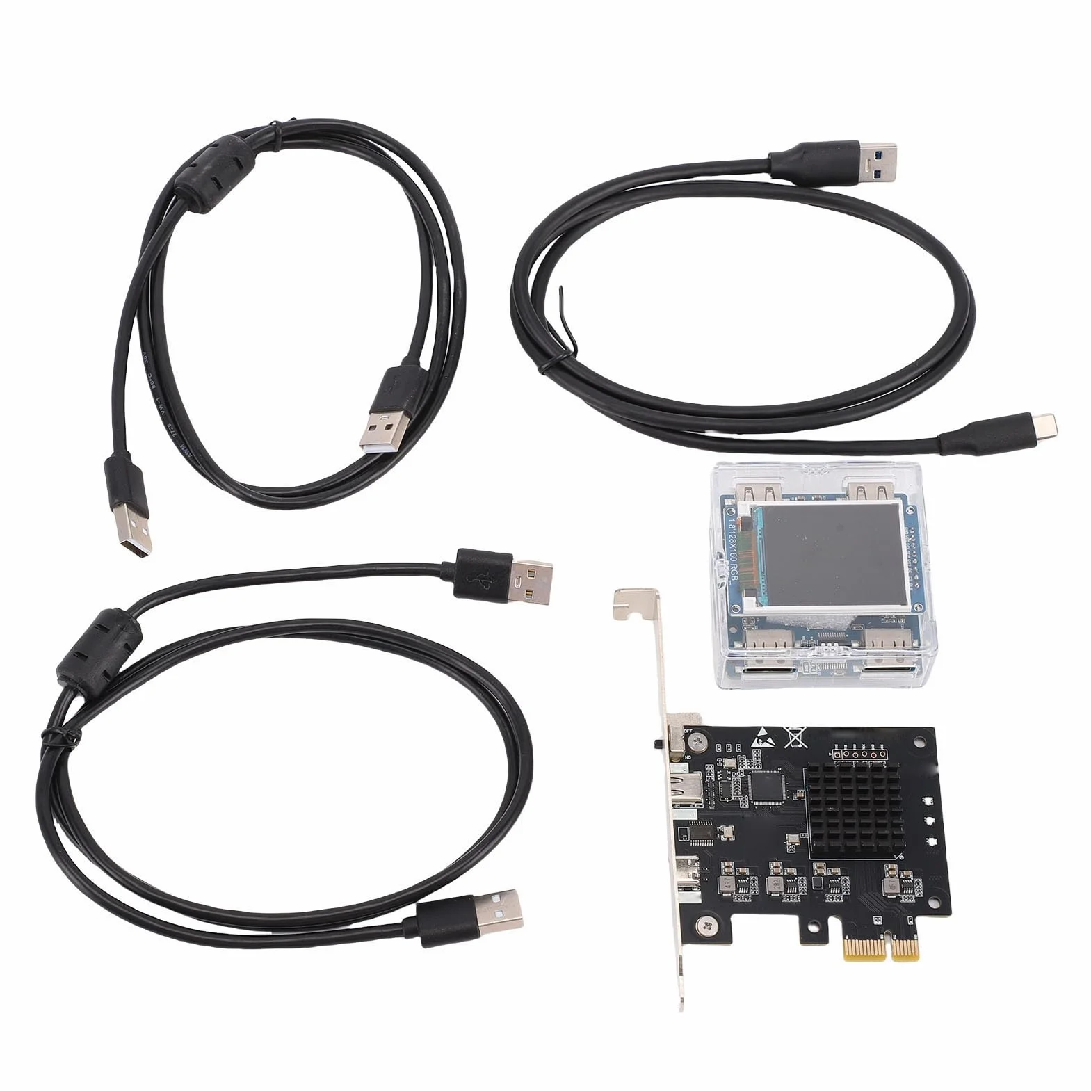 Fabater Karta USB C DMA do Gier i Rozwoju AI o Niskim Opóźnieniu, z 8 GB Pamięci DDR4 i 4 Portami USB, Kompletny Zestaw
