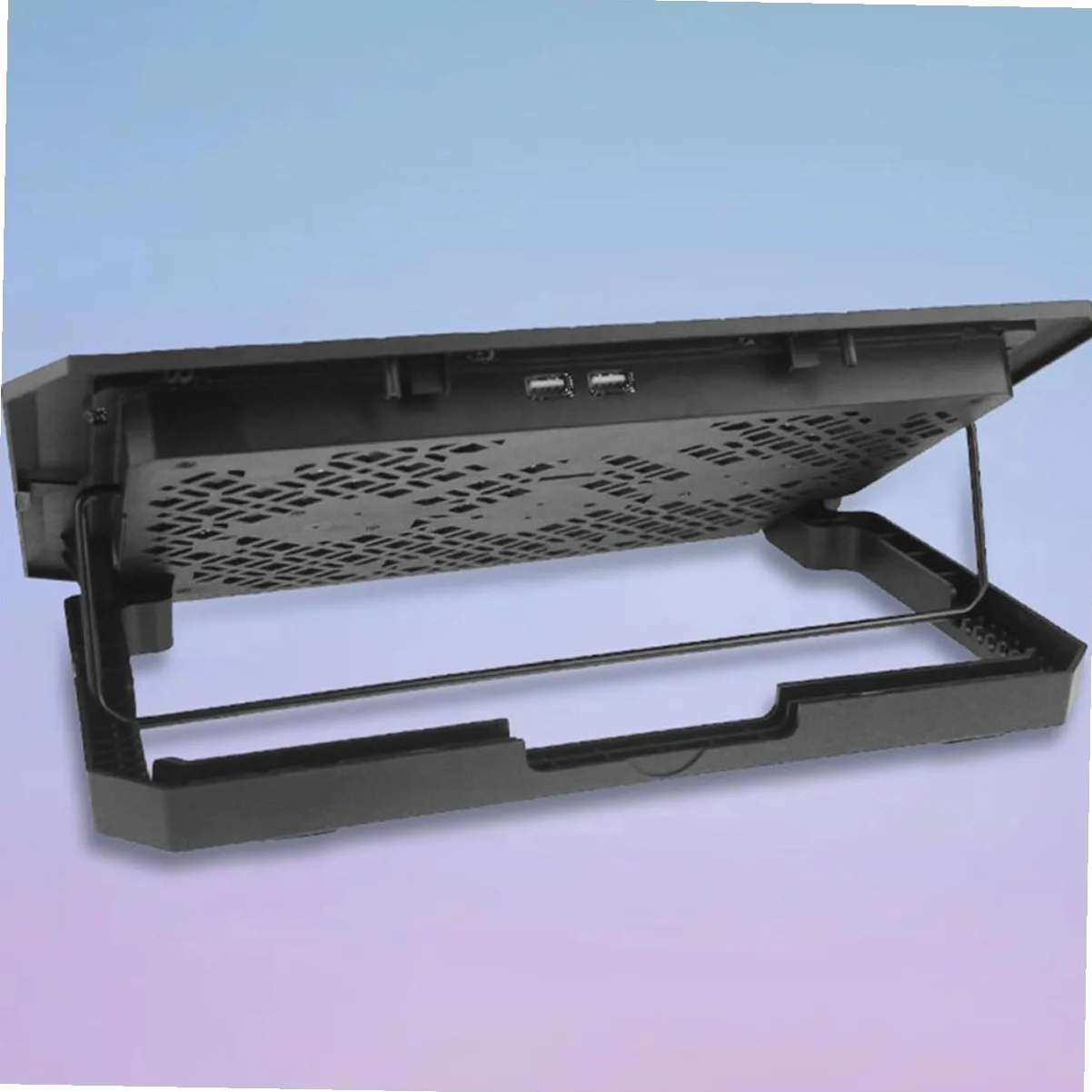 Regulowany Stojak pod Laptop z Wentylatorem Chłodzącym Stabilna Podstawka Pc Cooler z Portem USB Przenośny i Cichy Laptop Fan Cooling Pad Idealny Do Pracy i Podróży