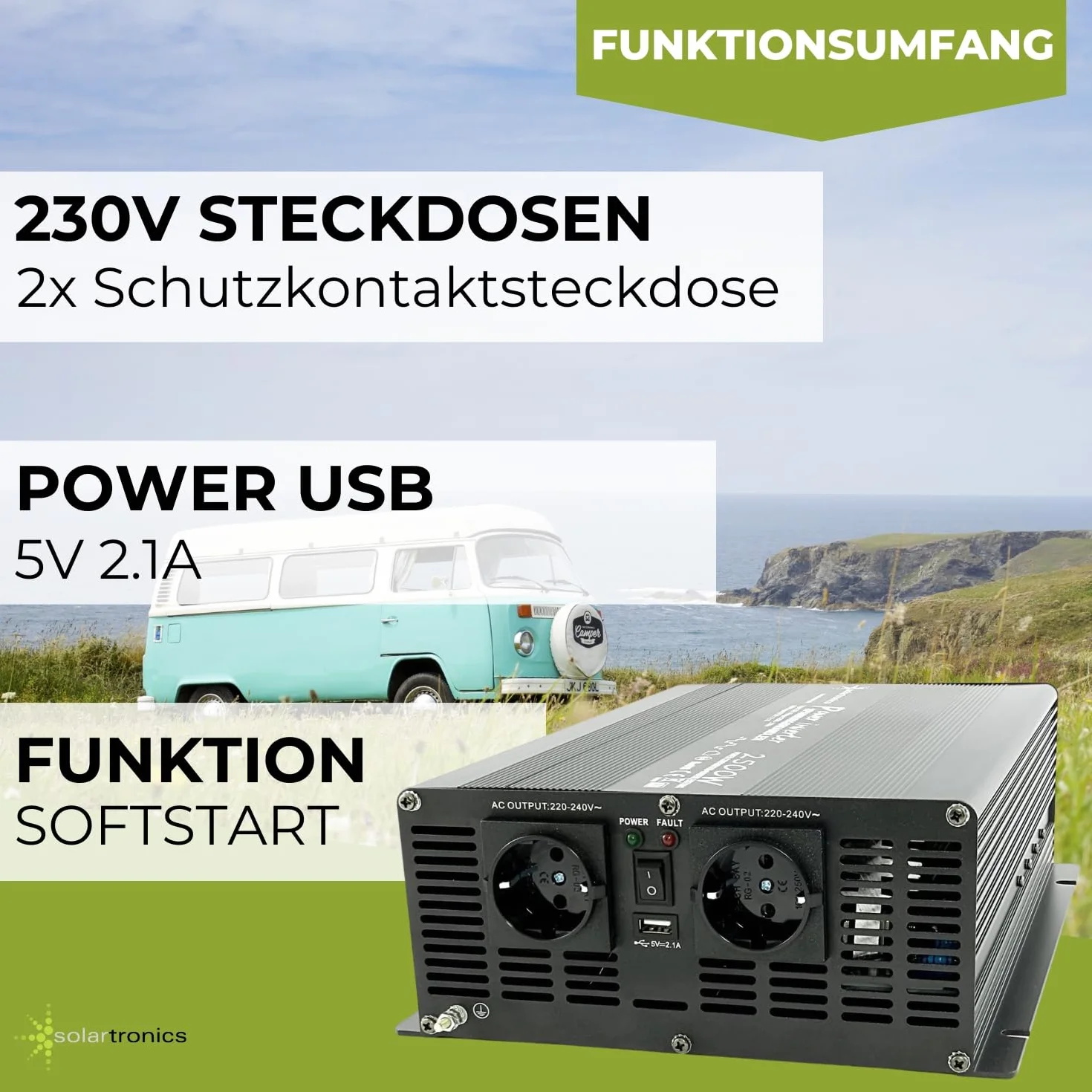 Przetwornica napięcia 2500-5000 W 12-230 V