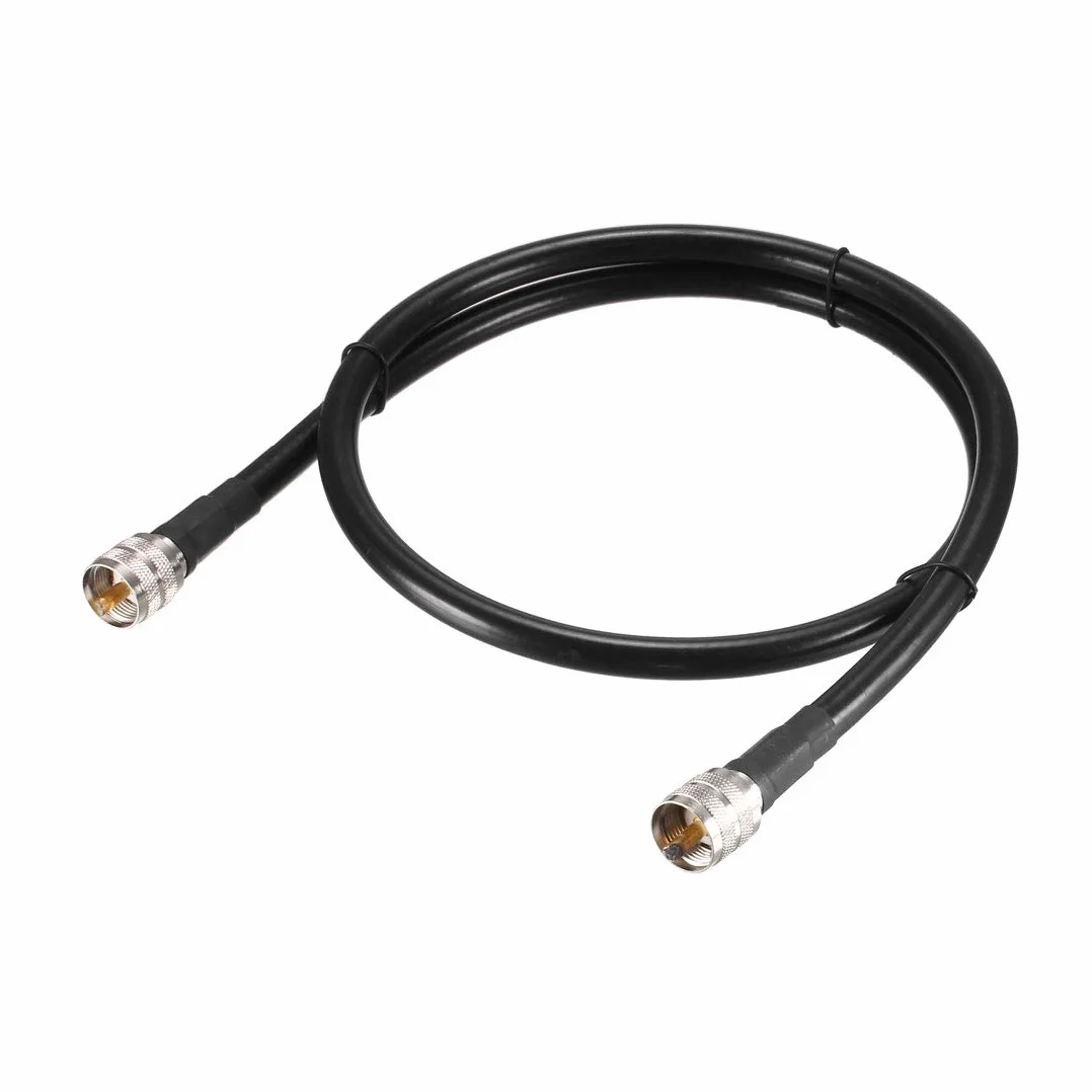 sourcing map Wtyczka UHF PL-259 do UHF PL-259 niska utrata RG213 kabel koncentryczny 3 stopy