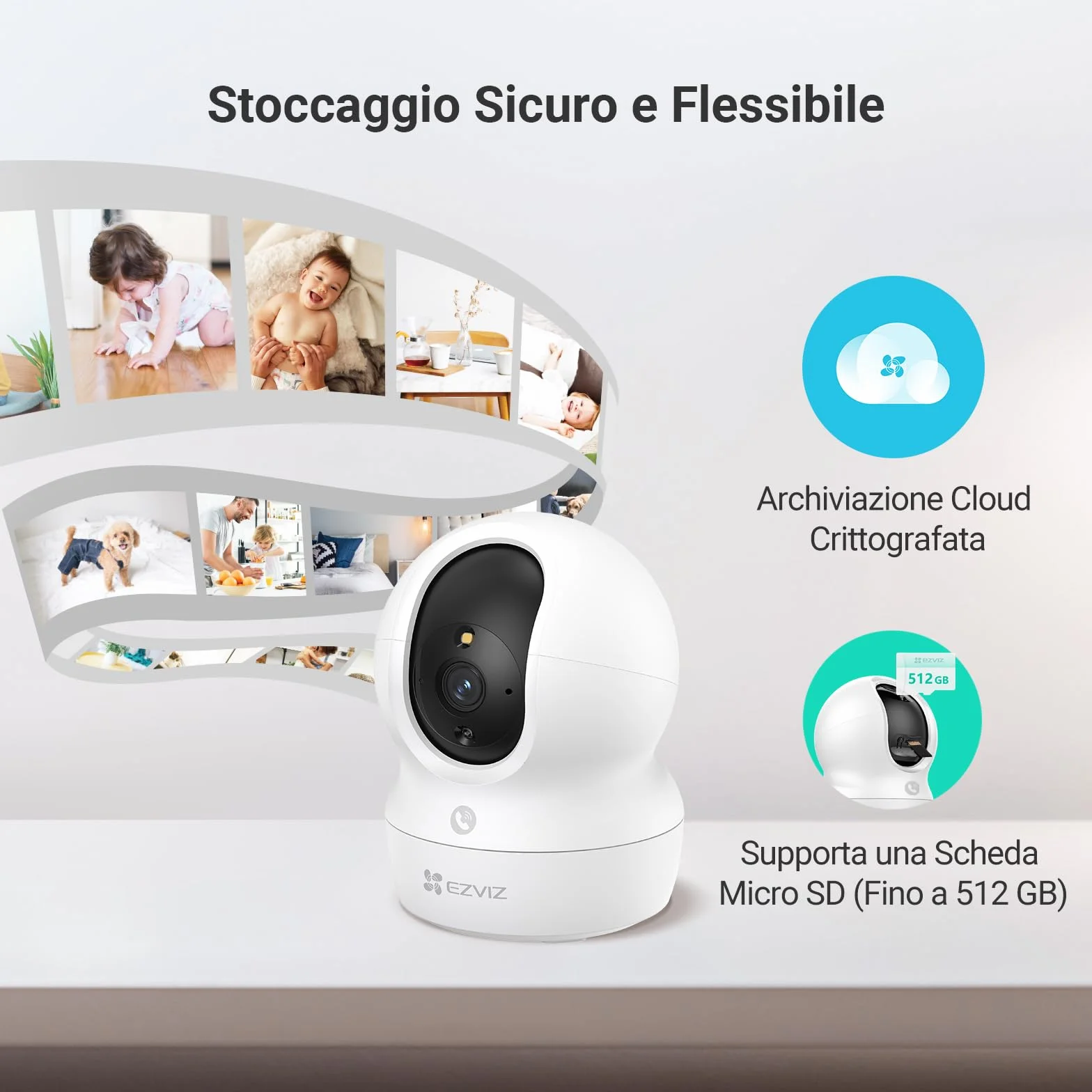 EZVIZ 2pk CP1 2K Kamera do monitoringu wewnętrznego WiFi z automatycznym śledzeniem, kamera IP 360° WiFi do domu z kolorowym noktowizorem, wykrywanie człowieka, dwukierunkowe połączenie, obsługa 512
