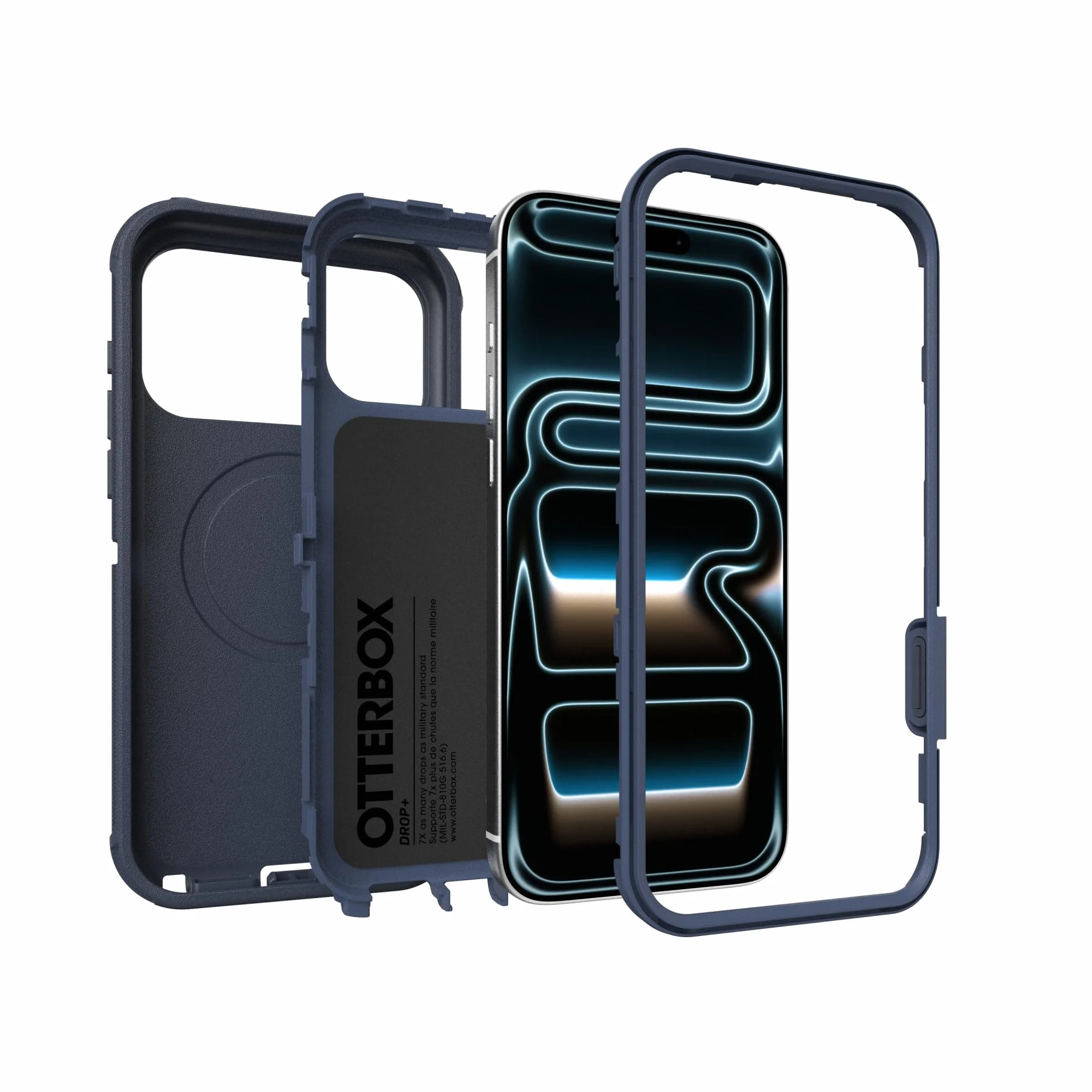 OtterBox Etui na iPhone'a 17 Pro Max Defender Pro Series - Blue Sentiment - Wytrzymałe, wytrzymałe i trwałe etui na iPhone'a, zatrzaski na MagSafe