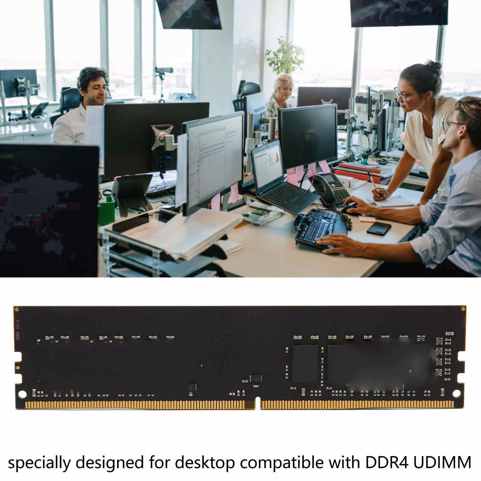Moduł Pamięci Stacjonarnej, DDR4 UDIMM Plug and Play Szybka Stabilna 2666Mhz 1.2V Napięcie 64-bitowa pamięć RAM do Komputera Stacjonarnego do Obudowy (8 GB)