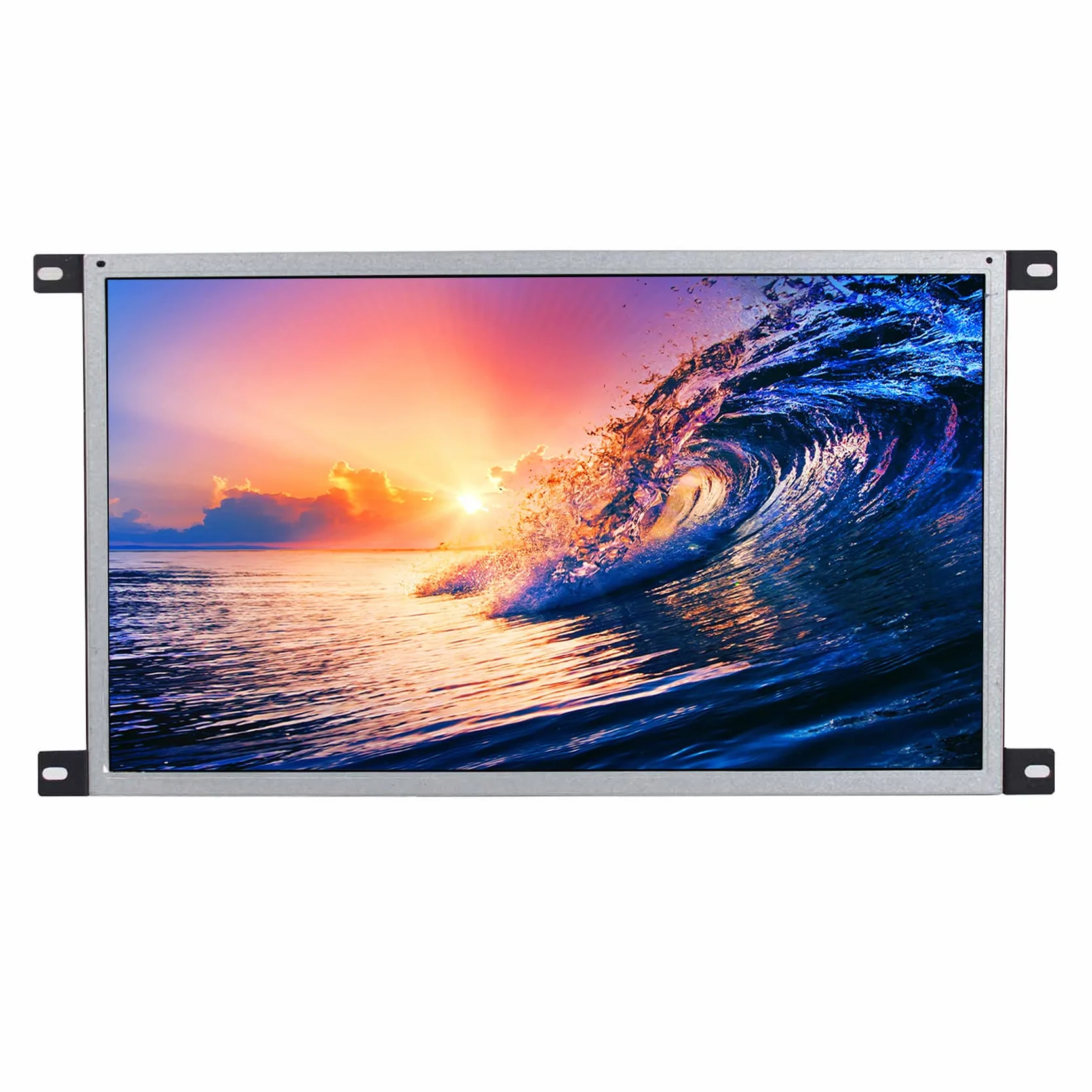 VSDISPLAY Przemysłowy monitor zewnętrzny, 15,6" G156HTN02.1 1000 nits | 1920X1080 TFT ekran LCD, z płytą kontrolera audio VGA DVI, metalowa tylna obudowa