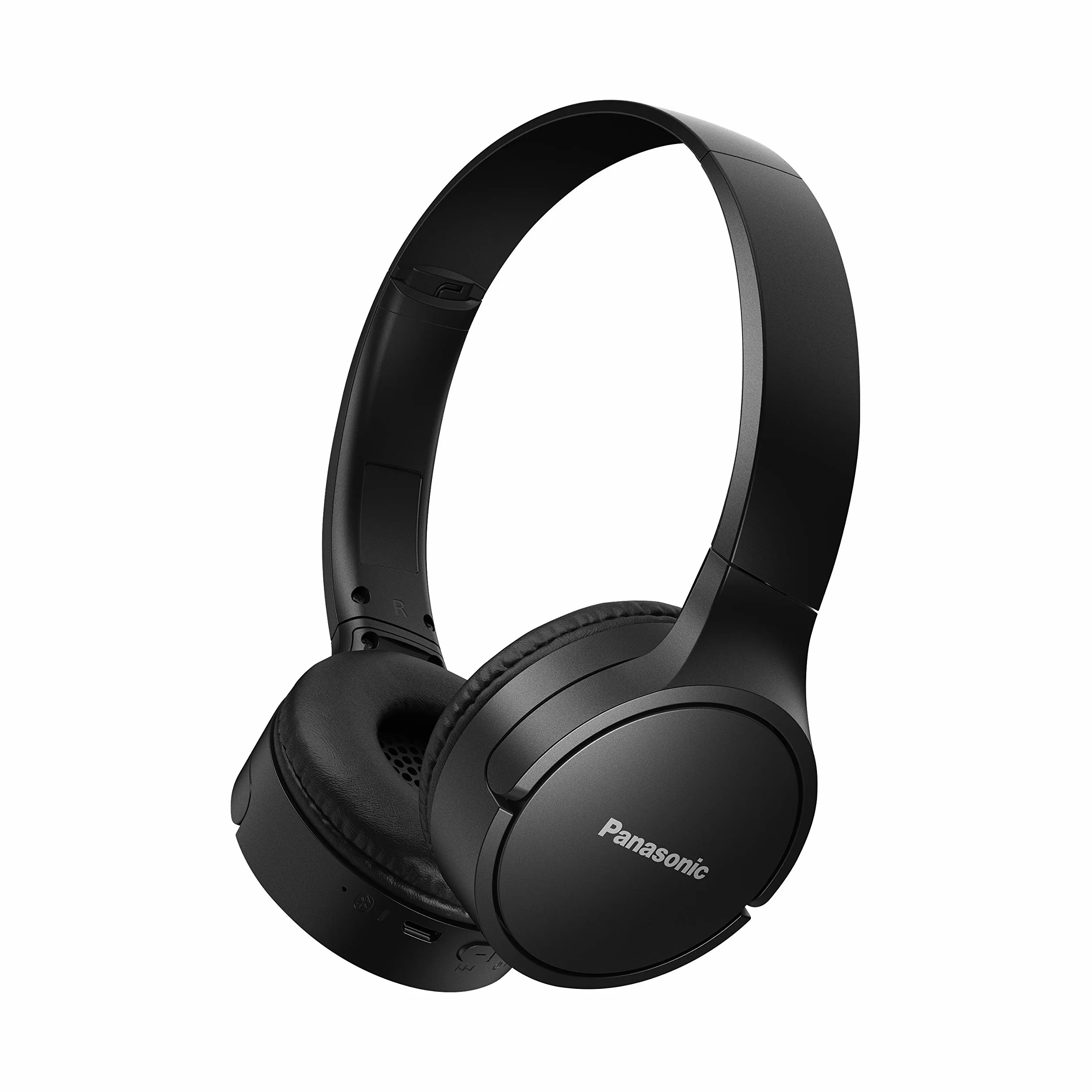 Panasonic RB-HF420 bezprzewodowe nauszne słuchawki Bluetooth w stylu ulicznym (potężny bas z systemem XBS, 50h odtwarzania, szybkie ładowanie), czarne