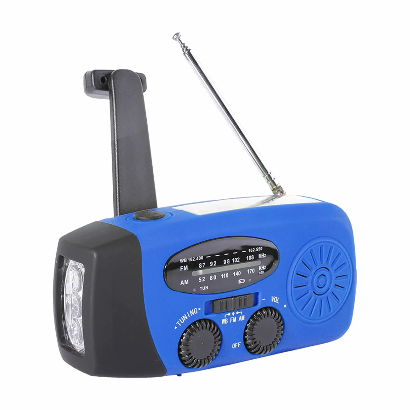Jemora Radio awaryjne korba ręczna radio słoneczne AM/FM/NOAA awaryjne radio pogodowe ładowalny przenośny powerbank z ładowaniem słonecznym i korbą ręczną i baterią latarka LED Ch