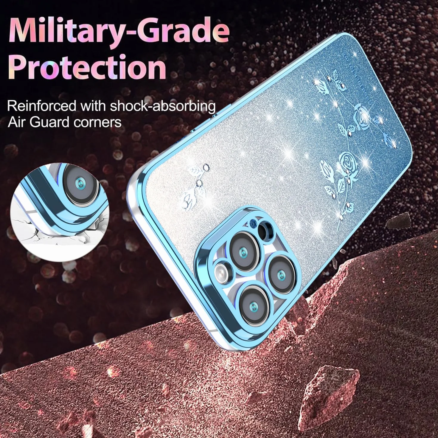 XINYEXIN Przezroczyste brokatowe etui do Xiaomi Redmi Note 11 4G / Redmi Note 11S 4G, dla kobiet i dziewcząt, błyszczące diamentowe etui na telefon, ultracienkie, cienkie, przenośne, odporne na