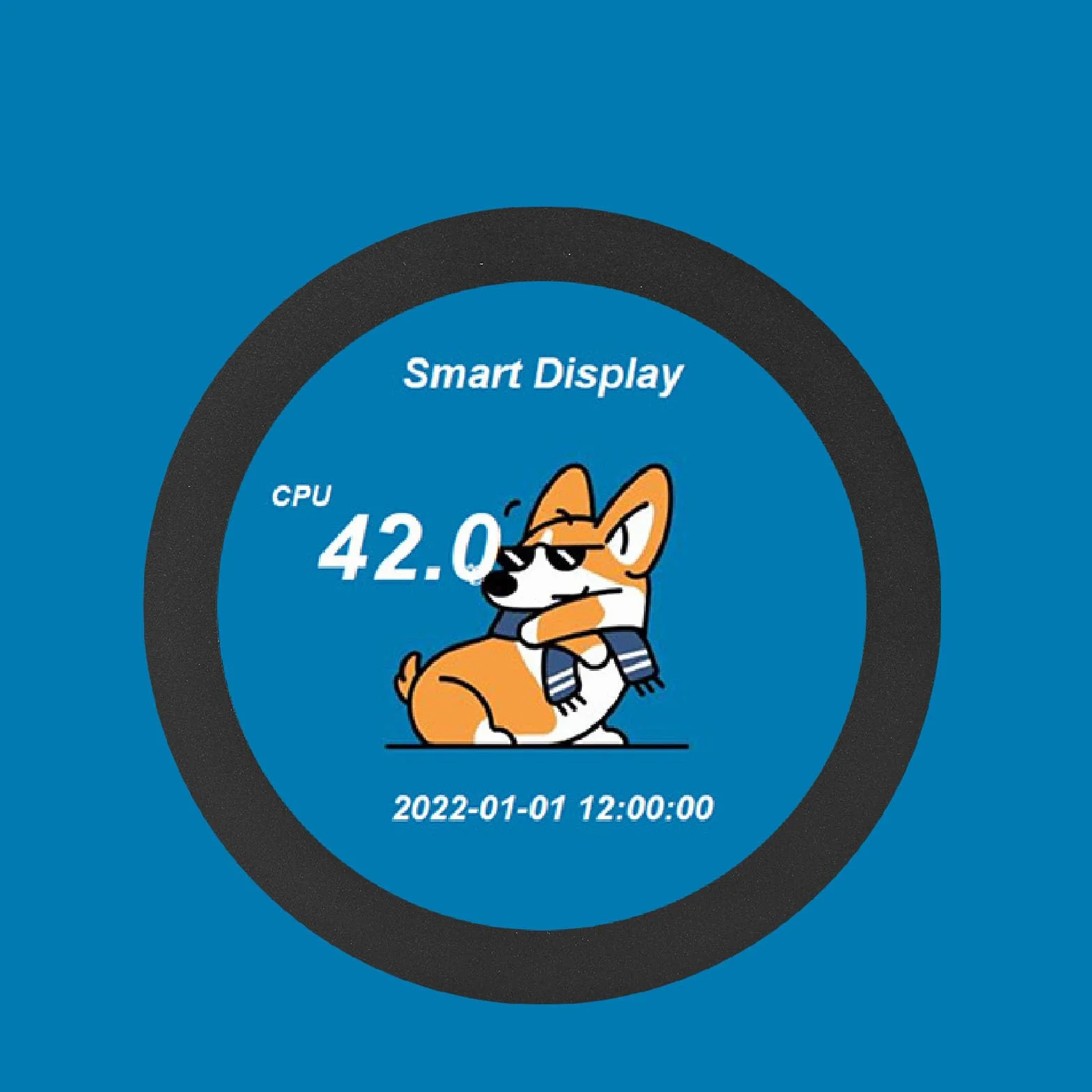 Ekran Wyświetlacza AIO, Monitor Temperatury Procesora w Czasie Rzeczywistym z Obrotem 360 Stopni dla Procesora Chłodnica Cieczy 2.1 Cali IPS LCD Panelu dla PC Upgrade 9pin Typ C Connective