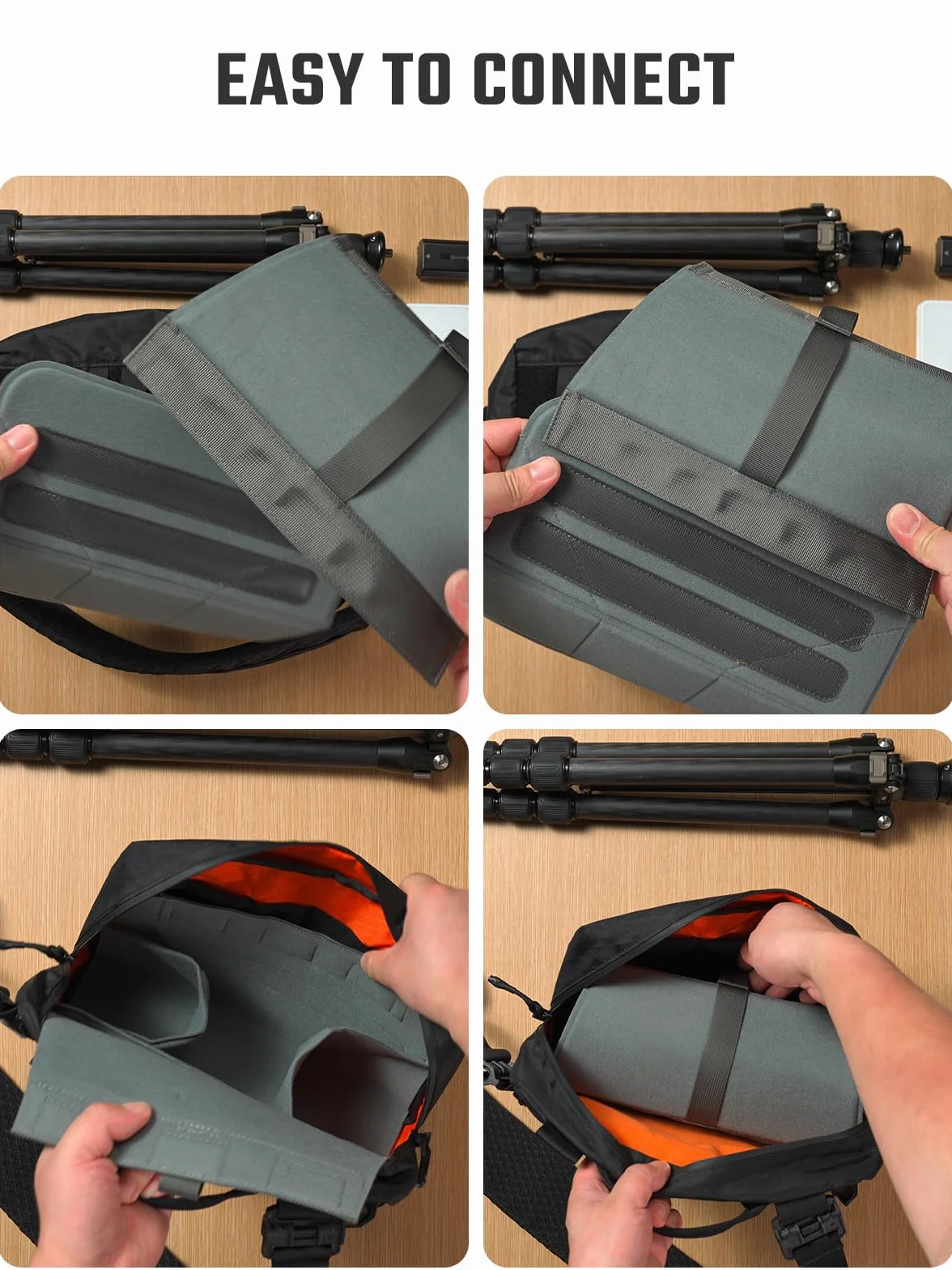 TACTICAL_GEEK TCM9 wkładka na aparat do plecaków, etui na aparat fotograficzny, odporny na uderzenia pokrowiec ochronny, modułowy organizer na sprzęt fotograficzny z klapką magnetyczną, składany rzep