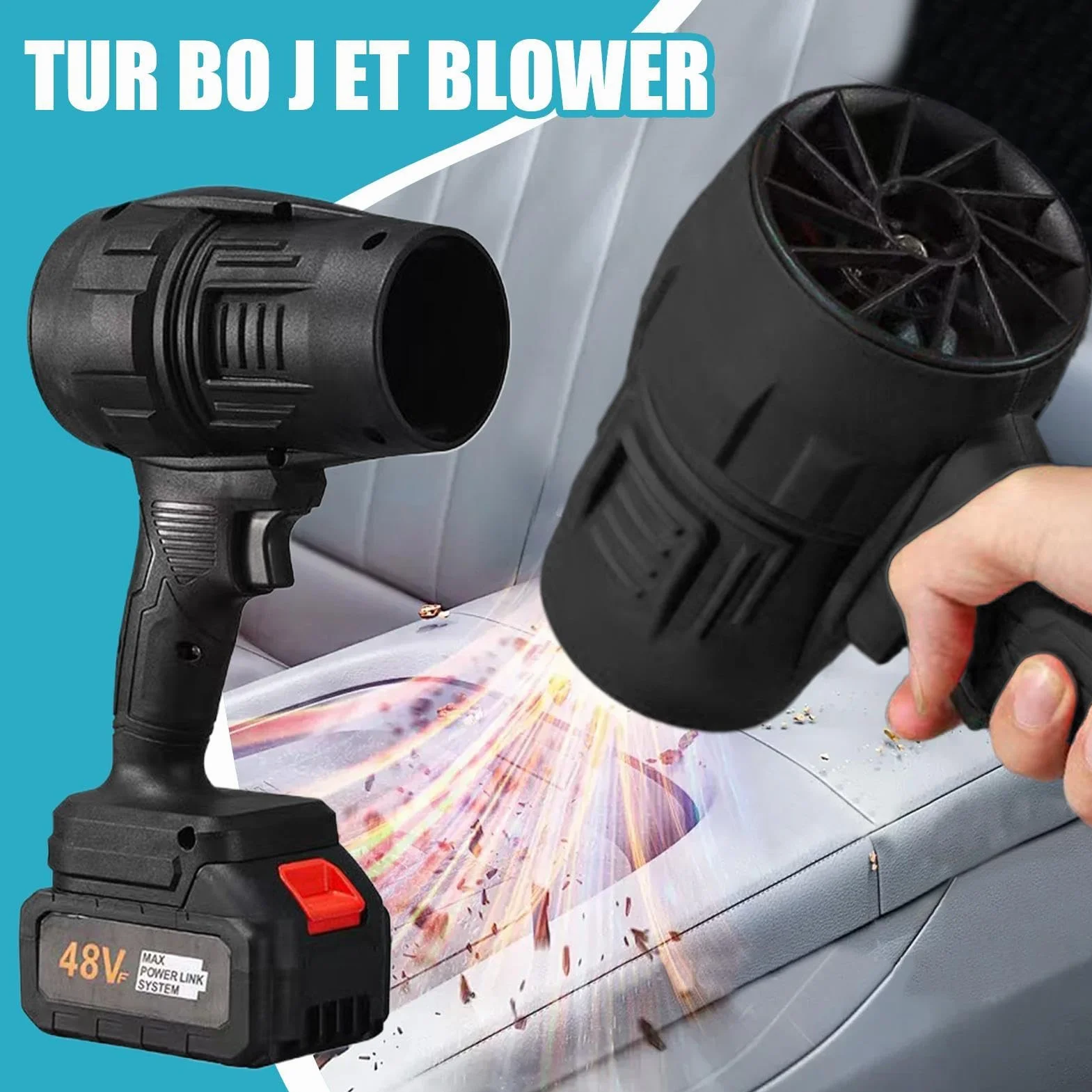 Wentylator Turbinowy Bezprzewodowa Turbinowa Dmuchawa Do Kurzu | Elektryczny Odkurzacz Sprężonego Powietrza 322 km/h, Przenośna Dmuchawa do Usuwania Kurzu z Komputerów