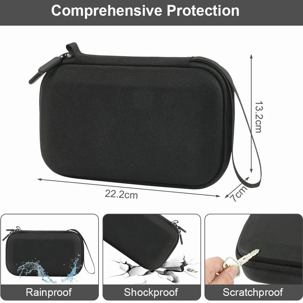 HOTUT Osmo Mobile 7 Case, kompaktowe etui ochronne do DJI OM 7/OM 7P, Czarny