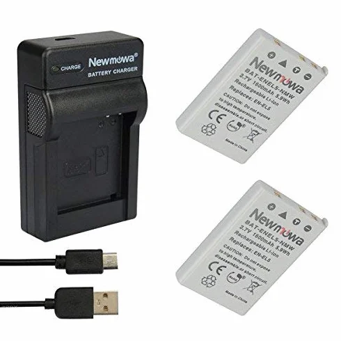Newmowa EN-EL5 Zamienna Bateria (2 sztuki) i Podwójna ładowarka USB do Nikon Coolpix P530, P520, P510, P500, P100, P90, P80, P6000, P5000, P5100, 7900, 5900, 5200, 4200, 3700, S10, P4, P3