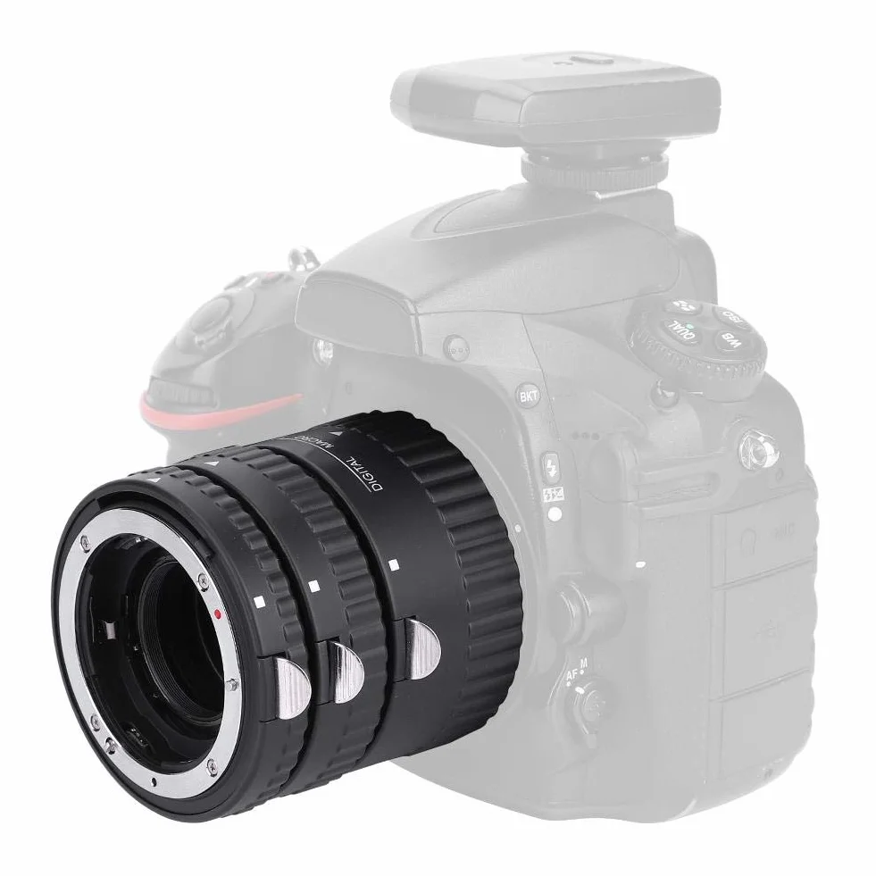 Vbestlife Extensione rurka do obiektywu, automatyczne ustawianie ostrości obiektyw makro 3 soczewki tipi di 12 mm + 20 mm + 36 mm przedłużająca rurka do obiektywu DSLR