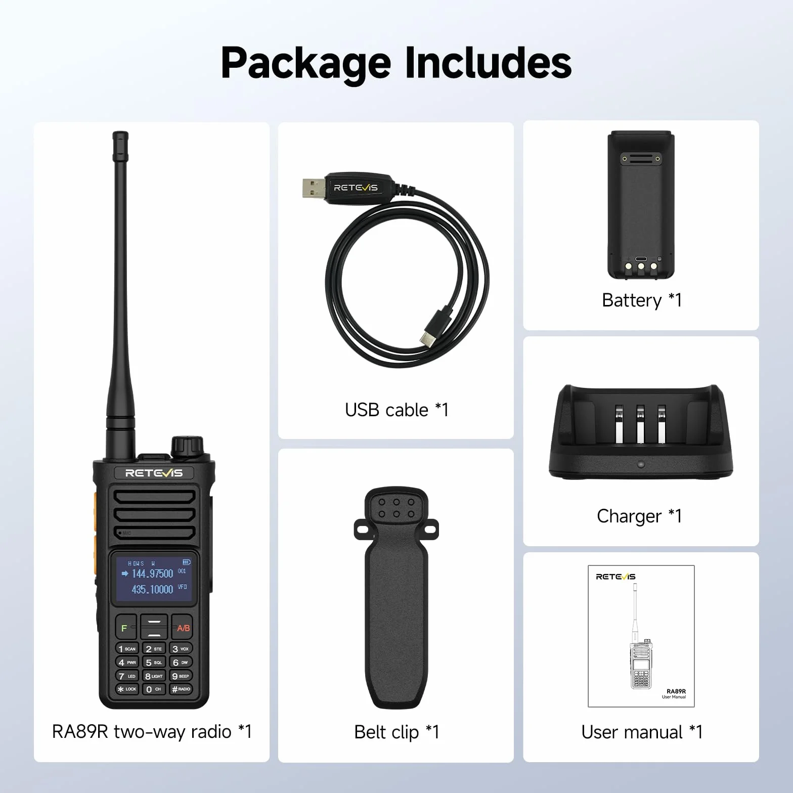Retevis Ailunce RA89R Radiotelefon Amatorski Ze Słuchawką, Sterowanie Aplikacją, Tymczasowy Repeater, Transmisja Danych/Ładowanie Przez Usb Typu C, Am/Fm, 2800 Mah, Dla Entuzjastów Outdooru