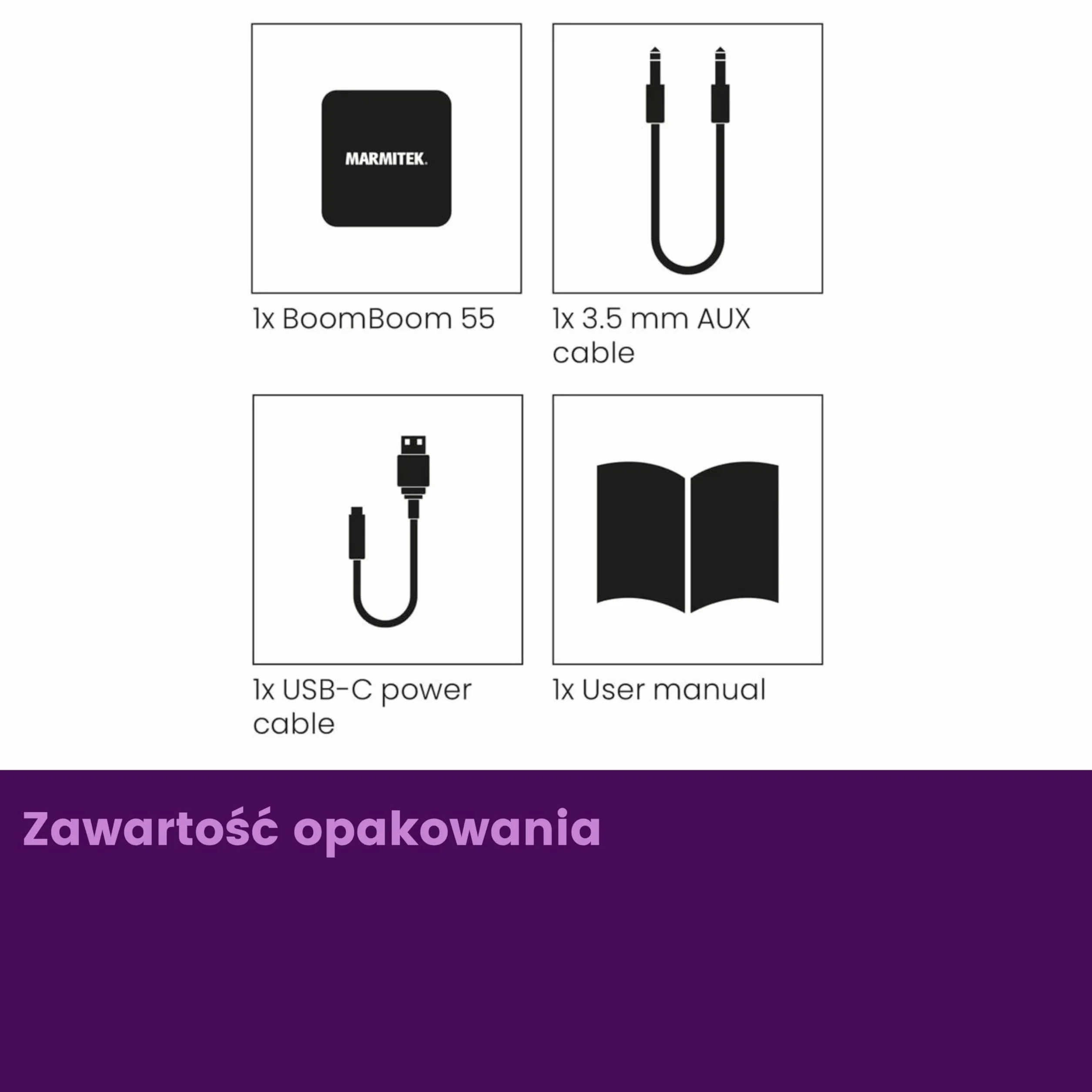 Transmiter Bluetooth TV Marmitek BoomBoom 55 HD - aptX HD aptX Low Latency aptX Adaptive - 2 słuchawki jednocześnie - Toslink coax jack 3,5 mm - nadajnik audio Bluetooth