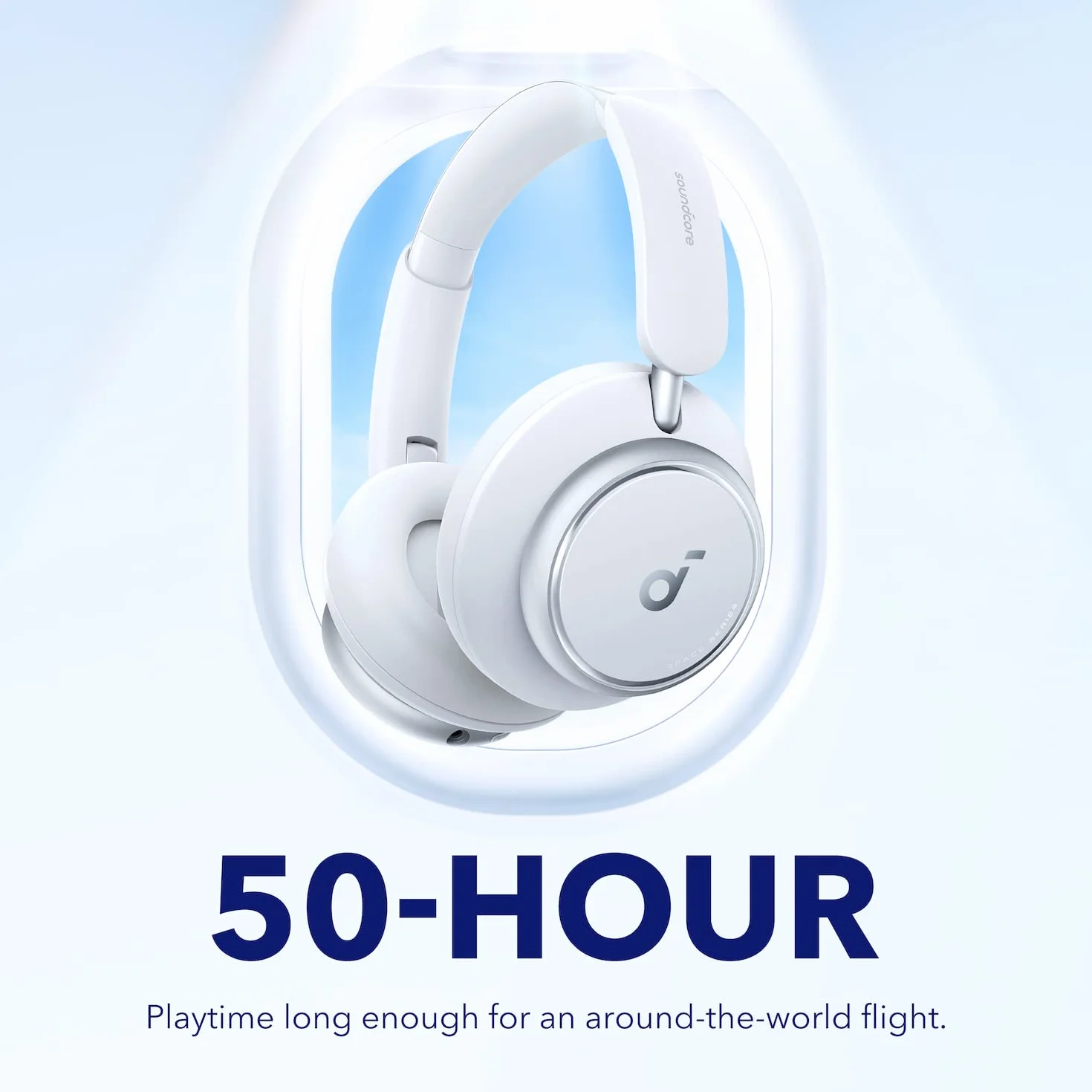 Soundcore Space Q45 (odnowiony) by Anker słuchawki z adaptacyjną redukcją szumów do 98%, 50 godz. odtwarzania, aplikacją, szczegółowym dźwiękiem w wysokiej rozdzielczości, Bluetooth 5.3