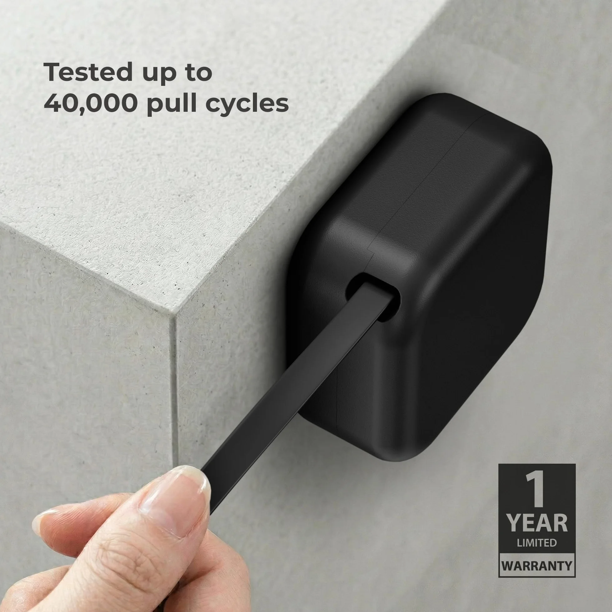 Willox SplitSpool Wysuwany kabel do szybkiego ładowania, 240 W, kompatybilny z USB‑C, niezależny podwójny wyciąg, do 2 m od końca do końca, do iPhone 16/15, iPad Pro, MacBook, Samsung Galaxy (czarny)