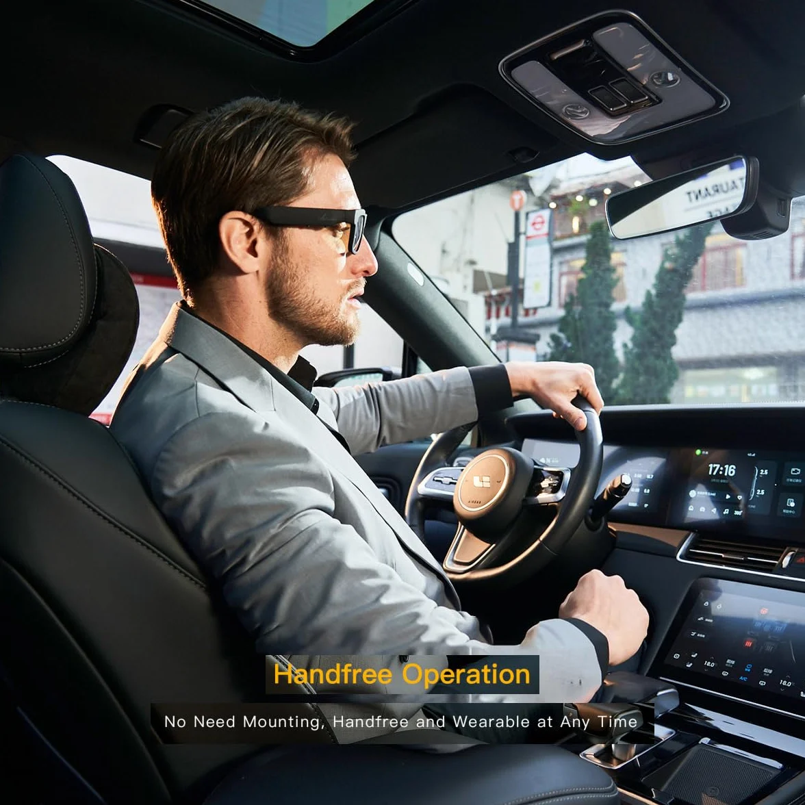 OhO sunshine Inteligentne okulary Bluetooth z nagrywaniem kamery 4K i pamięcią tłumaczenia w czasie rzeczywistym