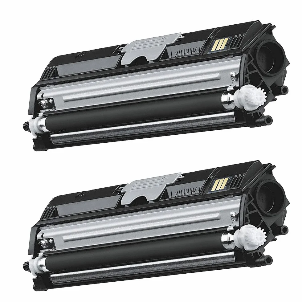 kompatybilny z kasetą z tonerem do Epson Aculaser C 1600 - do CX 16 16DNF 16DTNF 16NF - zestaw tęczowy - czarny cyjan żółty magenta - C-13S050554 C-13S0554 C-13S0555 C-13S0556 C-13S050557 - 2x, czarny / czarny