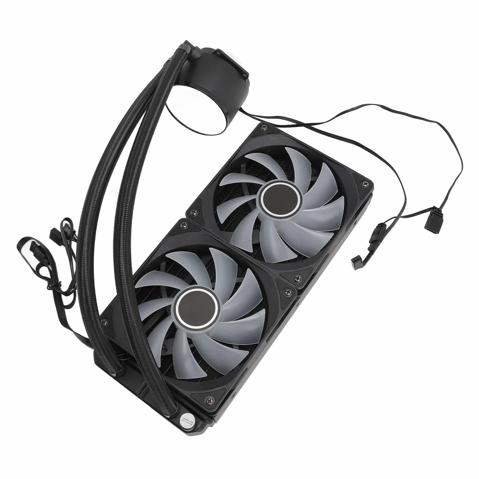 XUMIUZIY Chłodnica Procesora 240 Mm Wysokowydajne Chłodzenie cieczą ARGB do Gier Wentylator 120 Mm LGA2066 AM4 AM4 (BLACK)