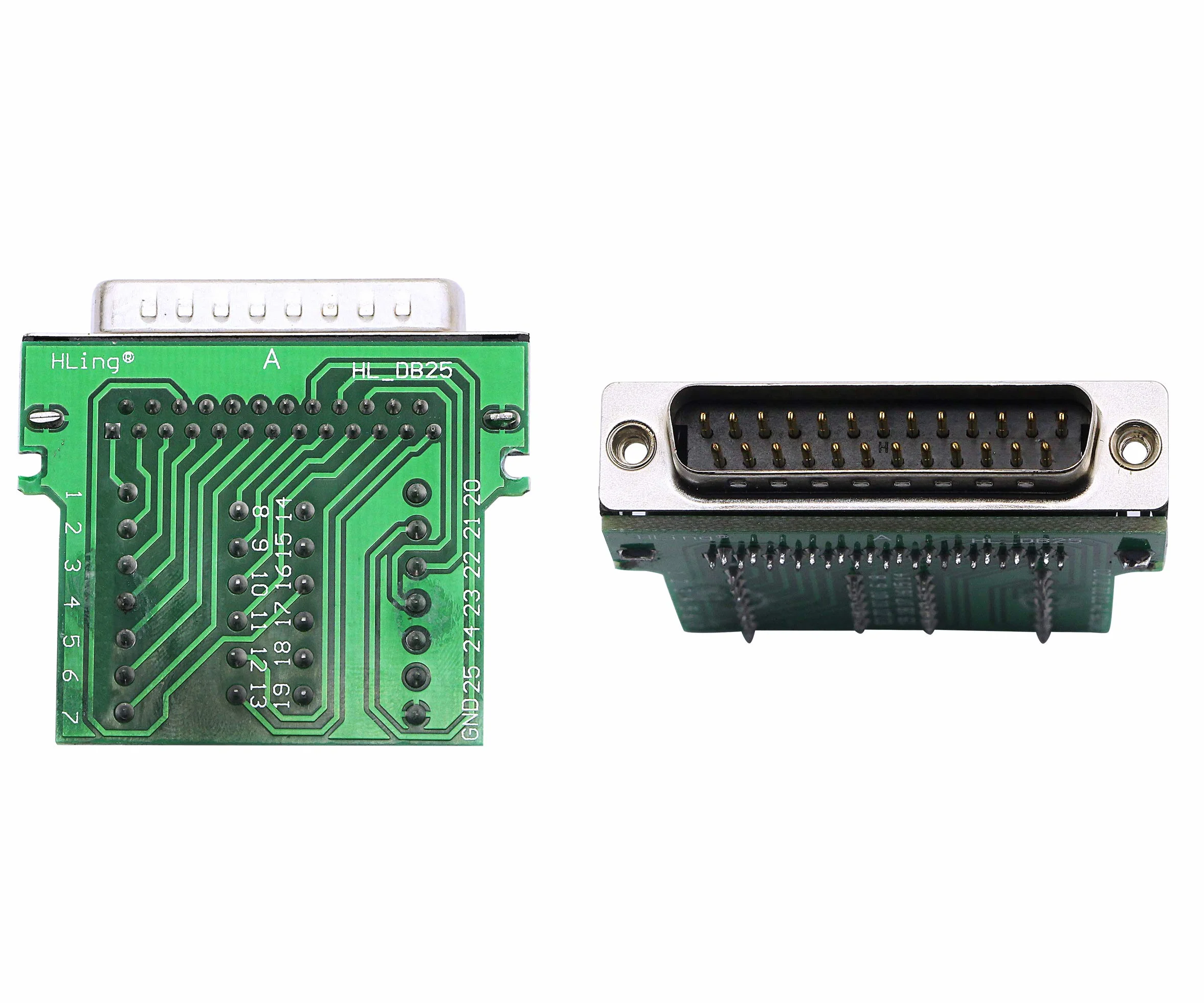 CERRXIAN DB25 adapter RS-232 interfejs szeregowy złącze DB25 (męskie)