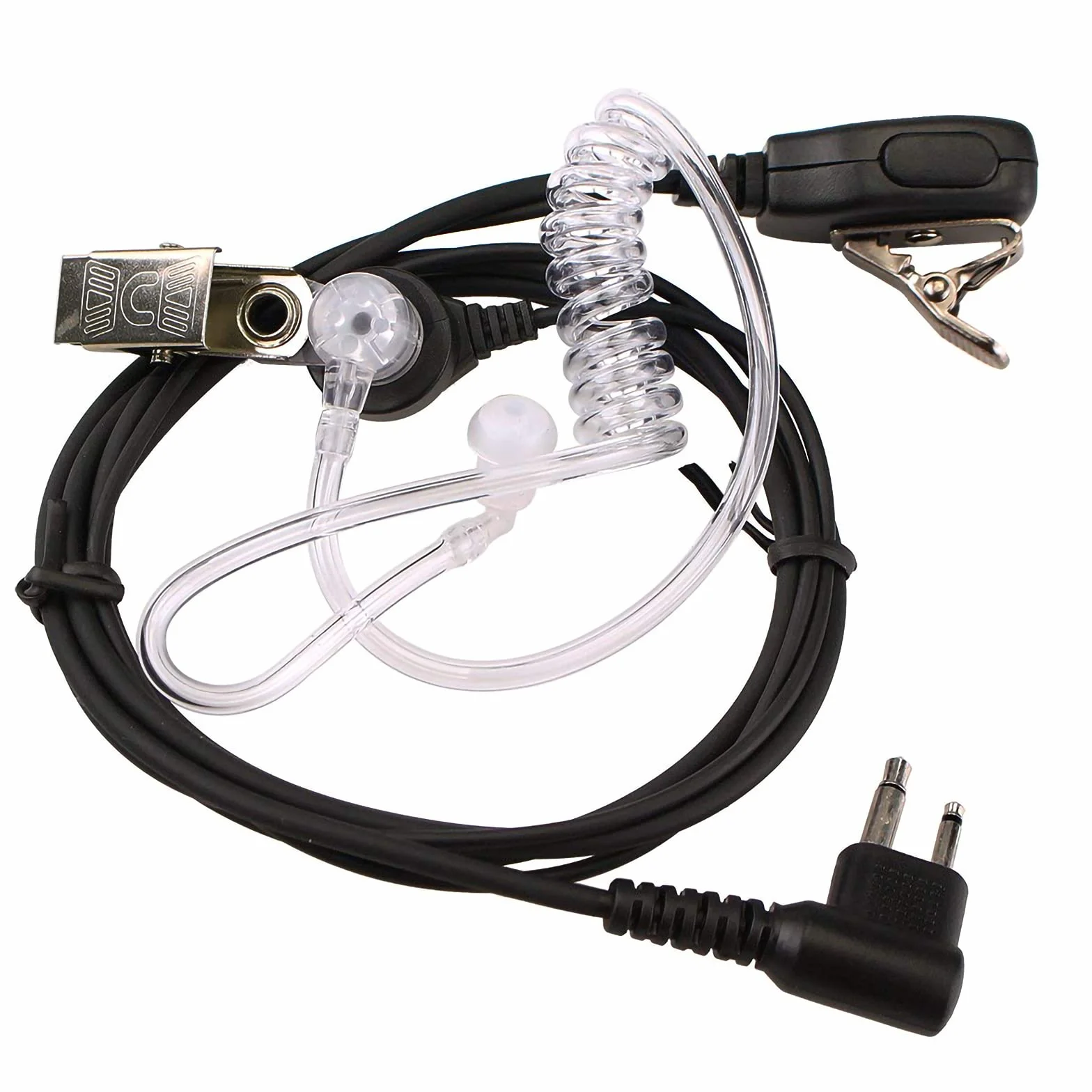 Retevis Zestaw słuchawkowy Walkie Talkie 2-pinowy kompatybilny z Motorola CP040 CP140 DP1400 Hytera Midland