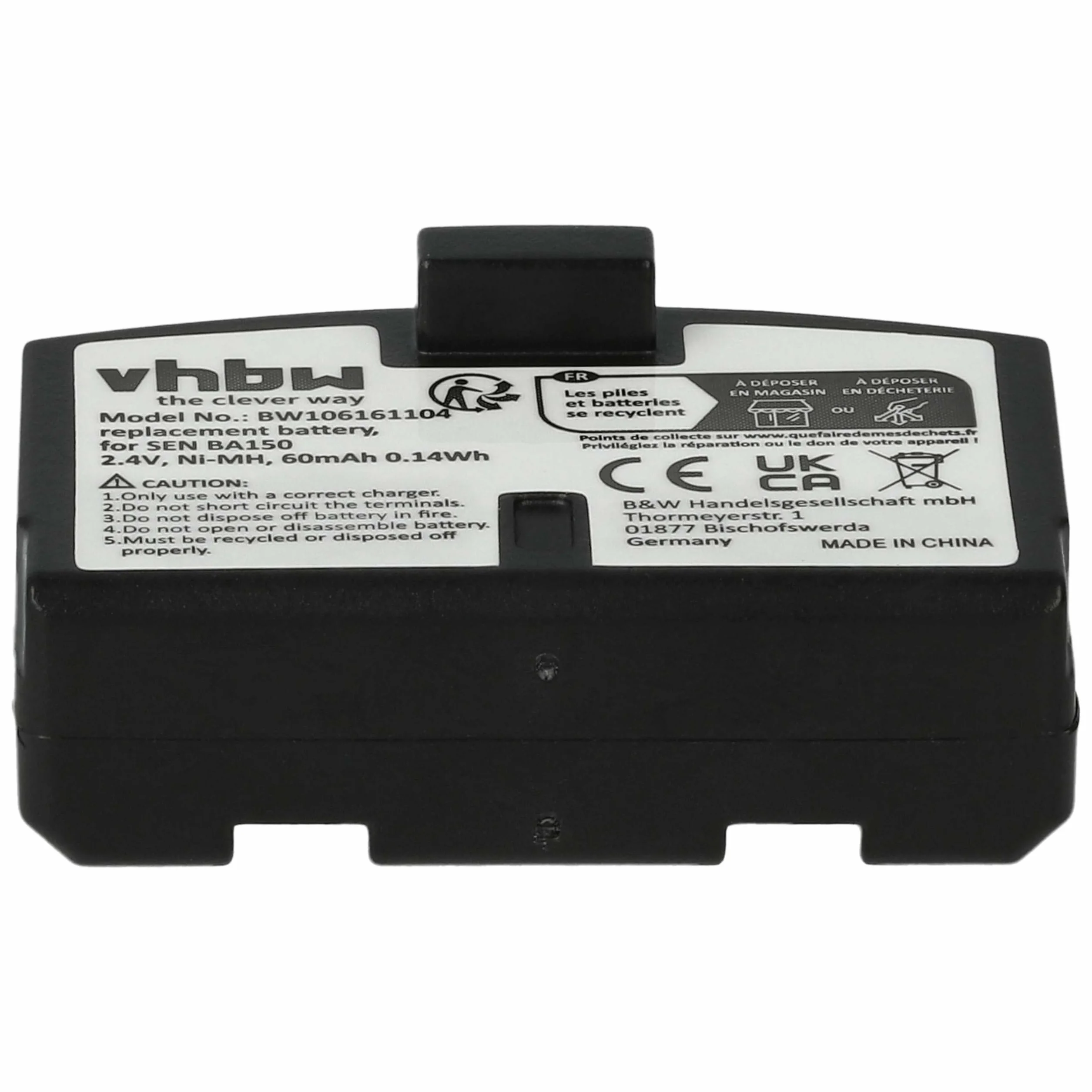 vhbw 10 x bateria zamiennik dla Sennheiser BA151, BA150, BA152 do bezprzewodowych słuchawek (60 mAh, 2,4 V, NiMH)
