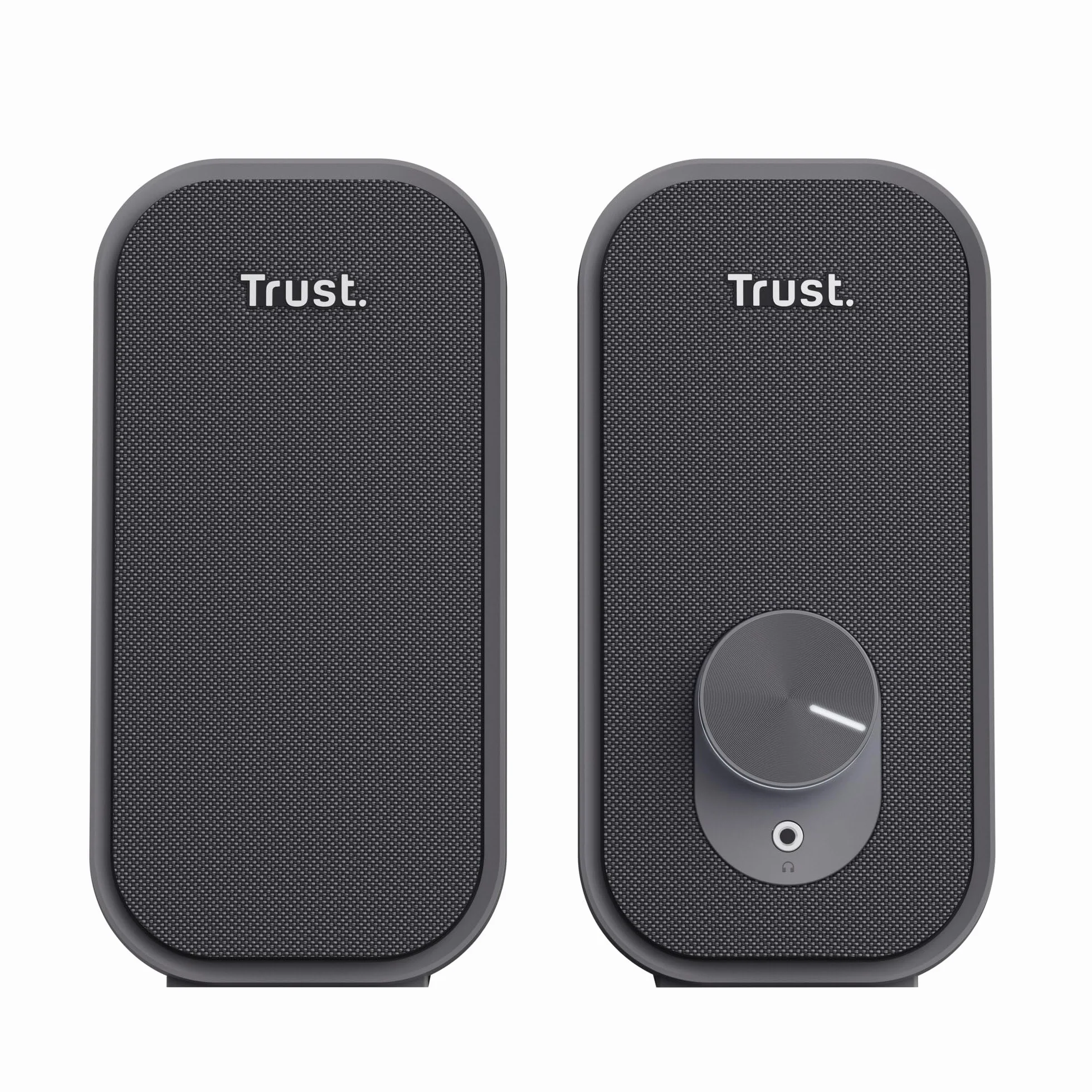 Trust Orada głośniki komputerowe 2.0 12W (6W RMS), kompaktowy zestaw głośników stereo z zasilaniem USB, kabel audio AUX 3.5mm, wejście słuchawkowe, głośnik do PC i laptopa, czarny