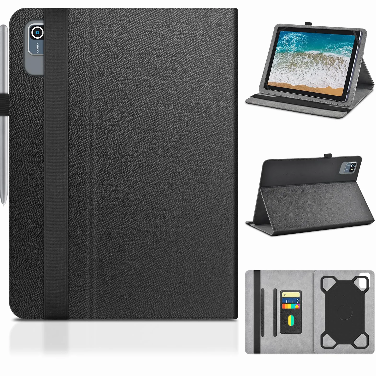 KATUMO Unwersalne Etui dla Tabletu 10 Cali, Etui dla Biegedy/JIKOCXN C30 / DEERTiME E6 / ZONKO/TYD/YUMBOT/DOOGEE U10Kid / DOOGEE T10 Pro/Acer Iconia Tab P10 / SKYEGG K13 / SKYEGG K11