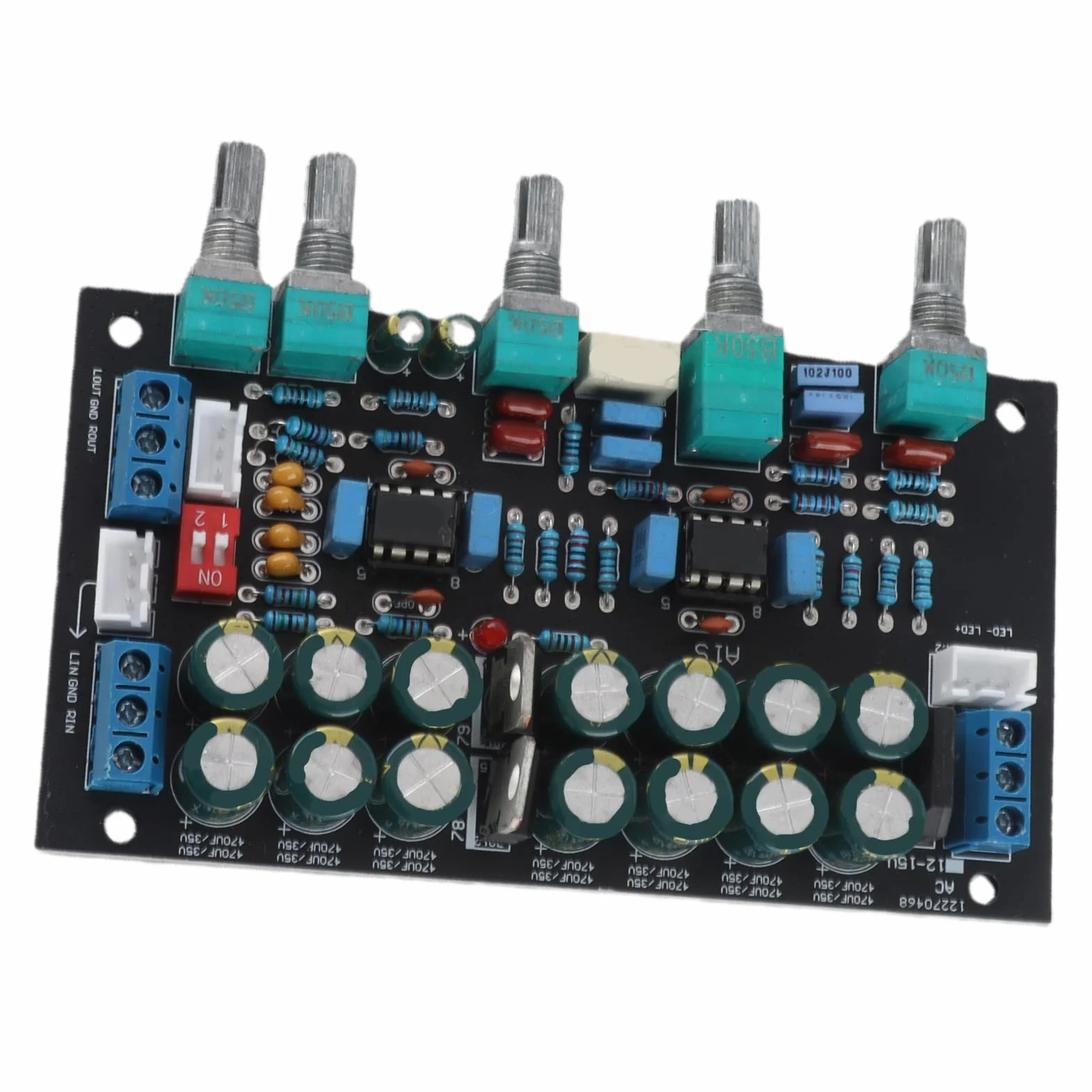 Przedwzmacniacz klasy A HiFi, płyta przedwzmacniacza dźwięku, płyta sterująca, płyta A3 Tone-Board, 4 przyciski, płyta dźwiękowa, komponenty cyfrowego modułu do usuwania dźwięku
