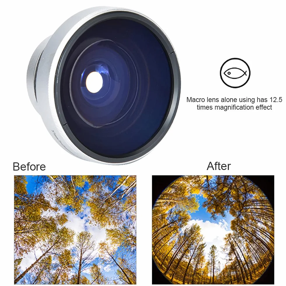 37 Mm 0,25X Super Fisheye Dodatkowy Obiektyw dla 37 Mm Wykonany z Doskonałego Stopu Aluminium i Szkła Optycznego, Wytrzymały, Długotrwały i Długi Styl życia dostawcy. Kaliber