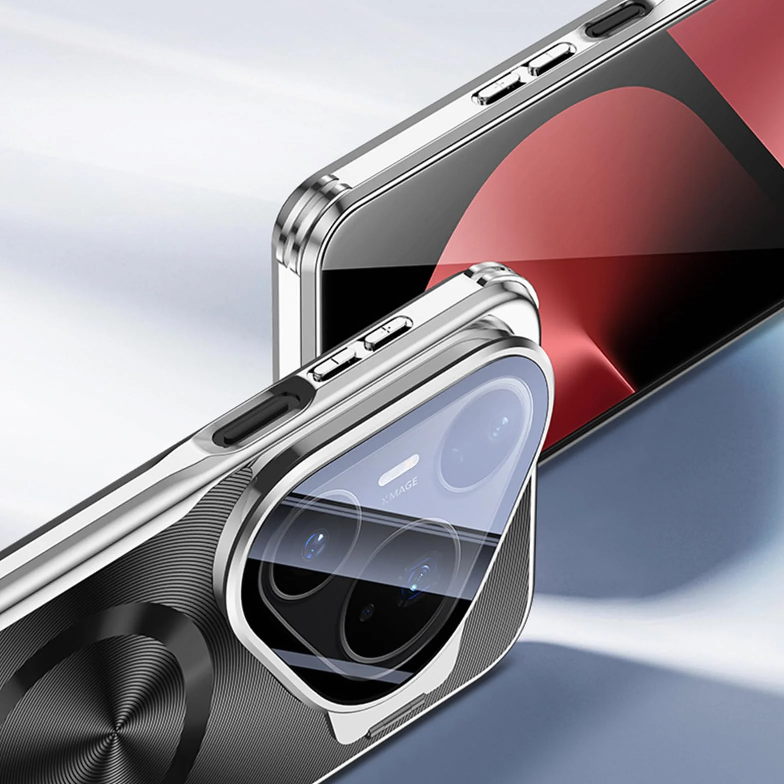 Magnetyczne etui do Huawei Pura 90 Pro Max/90 Pro/90, etui z klapką z klapką ze stojakiem galwanizowana obudowa odporna na wstrząsy osłona, srebrna, 90