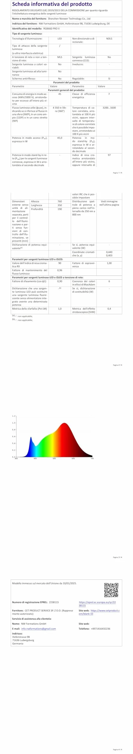NEEWER Ulepszona lampa studyjna LED RGB ze statywem, sterowana aplikacją, 50 W, 7000 lumenów, IRC97 + 3200-5600K, ściemniany panel fotograficzny, zestaw oświetleniowy, RGB660 Pro II