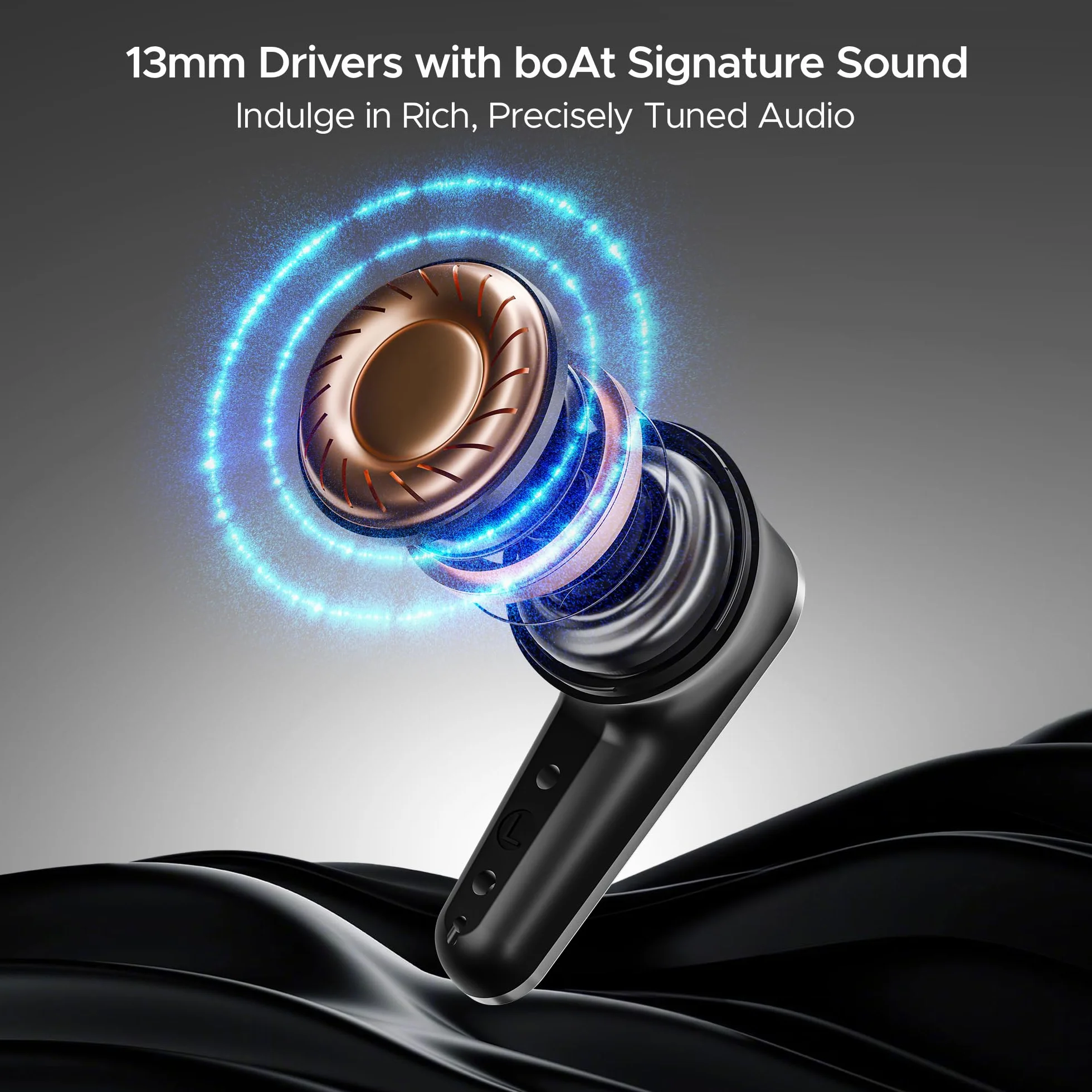 boAt Nowo wprowadzone słuchawki douszne Airdopes 280 ANC TWS z 32 dB ANC, trybem otoczenia, odtwarzaniem 60 godzin, sterownikami 13 mm, 4 mikrofonami z ENx™, wykrywaniem dousznym, technologią IWP™,