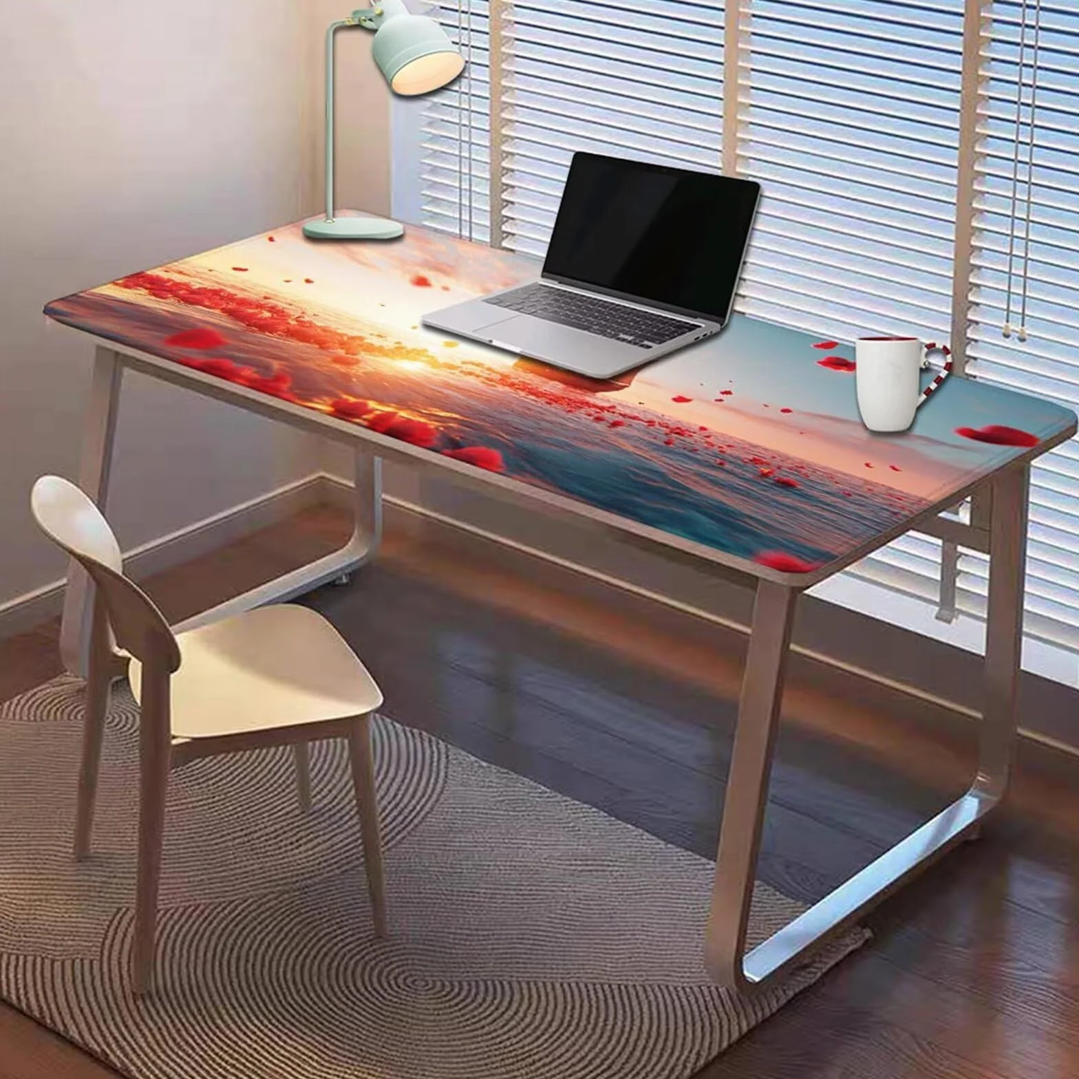 Gamingowa podkładka pod mysz 1200 x 600 x 3 mm, XXL, wodoszczelna, odporna na ścieranie, z przyszytymi krawędziami, niebieska, podkładka na biurko, poprawia prędkość i precyzję, do komputera, laptopa