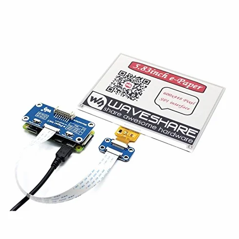 sb components 5,8 cala E-Ink czapka z wyświetlaczem do Raspberry Pi e-Paper rozdzielczość 600 x 448 3,3-5 V elektroniczny ekran panel interfejs SPI 5,8" ekran Raspberry Pi