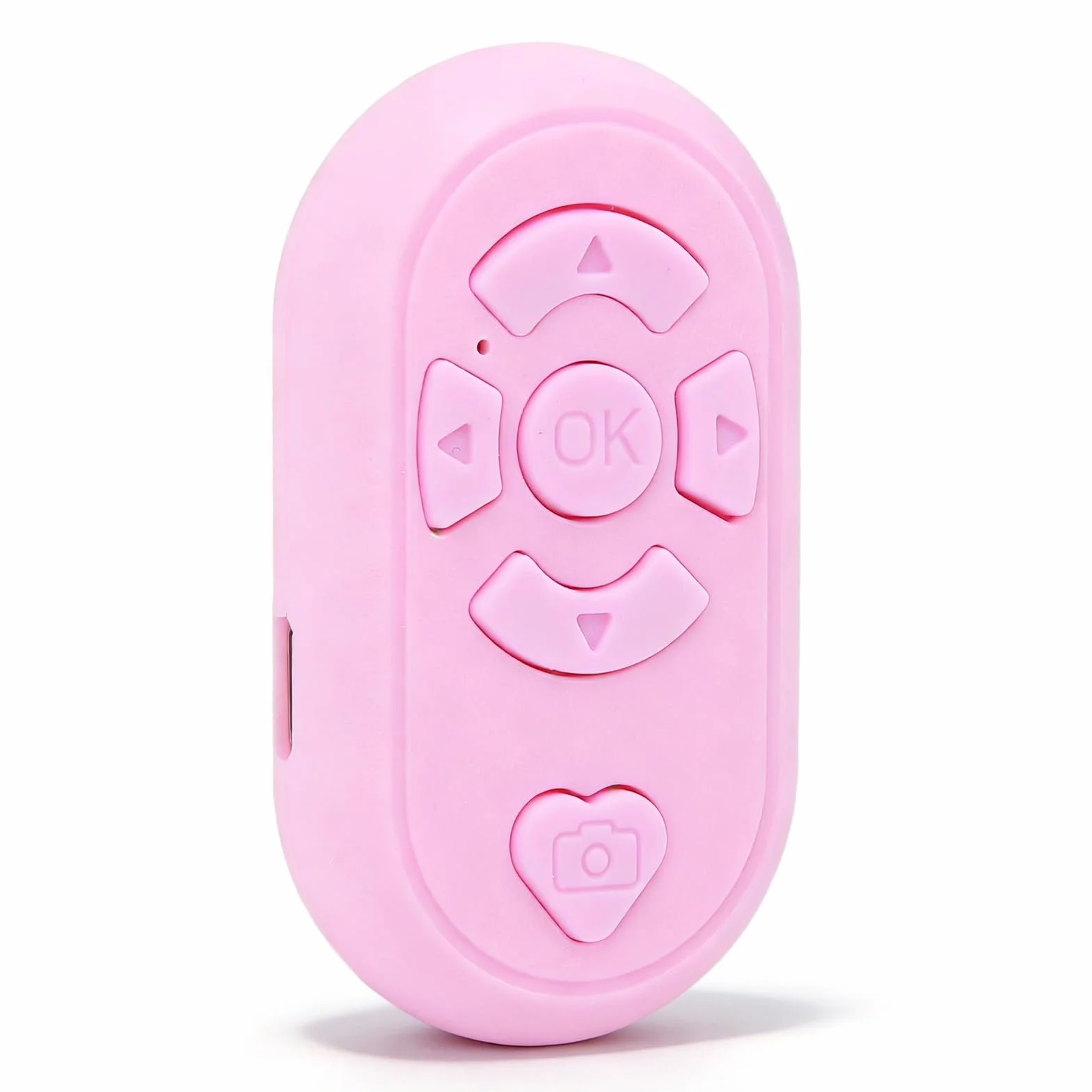 Pilot Zdalnego Sterowania Bluetooth, Aplikacja Bezprzewodowa 32,8 Stopy Przewracanie Stron, BT4.0 Zestaw Głośnomówiący Typu C Ładowanie Zdalna Migawka Aparatu do (Różowy)