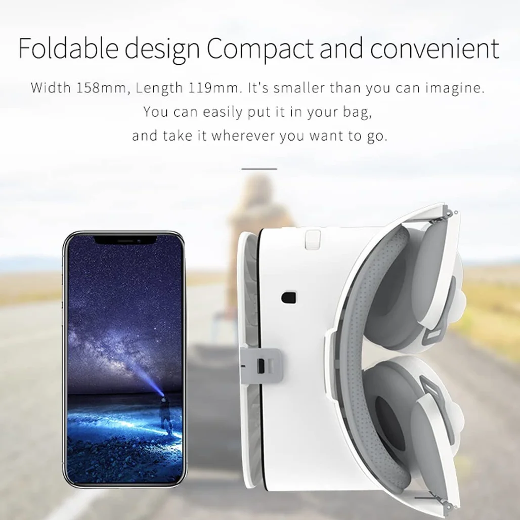 Okulary 3D, Virtual Reality, zestaw słuchawkowy, ochrona oczu, okulary VR do filmów 3D i gier, kontroler Bluetooth do iPhone 13 Pro Max/13 Pro/13/12/11, do Samsung Galaxy S21, Huawei, X. iaomi-Seria nie