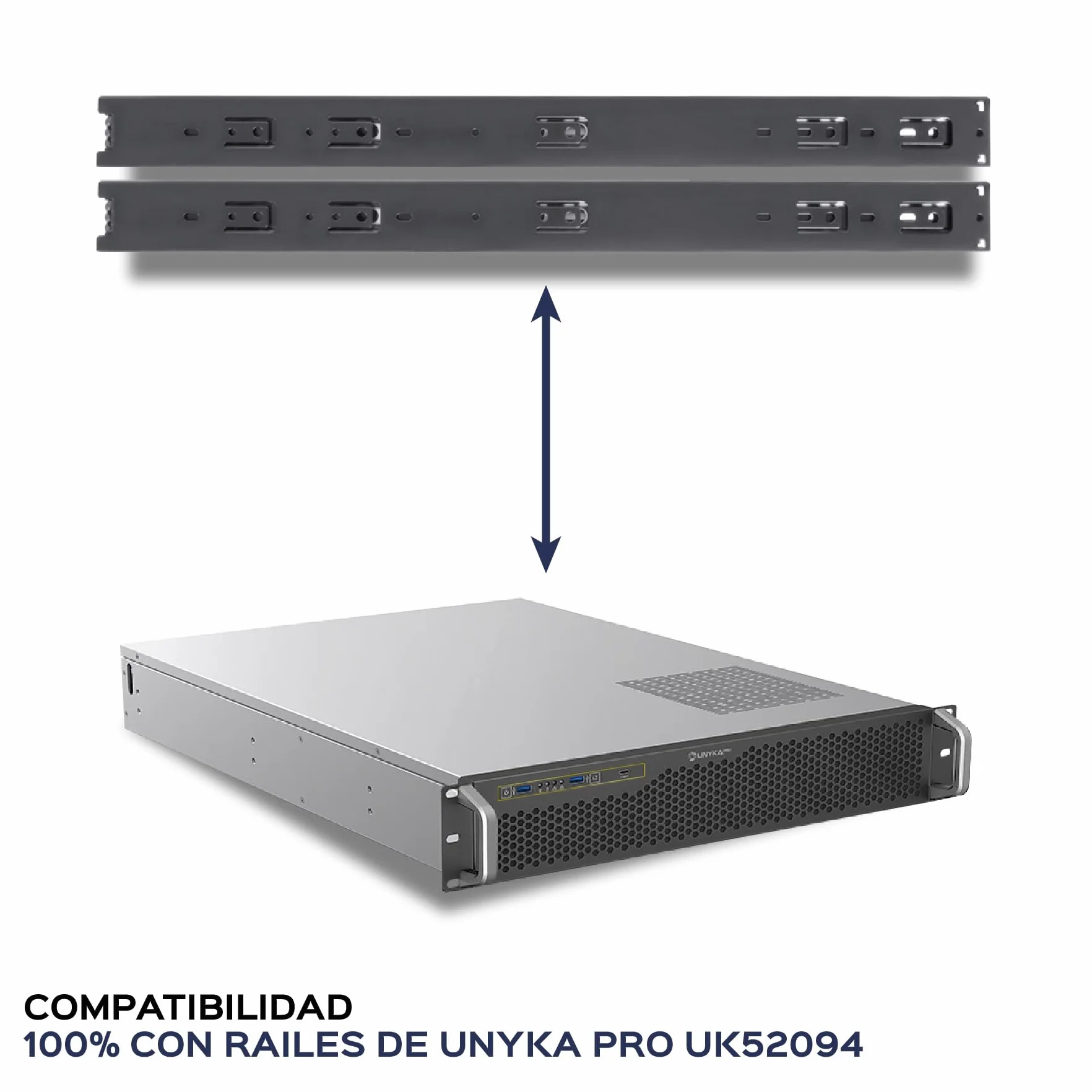 Box Rack 19" 2U 600 mm ATX Unykach UK2130 – profesjonalna podwozie serwerowe, 6 kieszeni (4 x 3,5 + 2 x 2,5), USB-C 3.2, 5 wentylatorów PWM w zestawie, obsługa wysokiej klasy procesorów graficznych