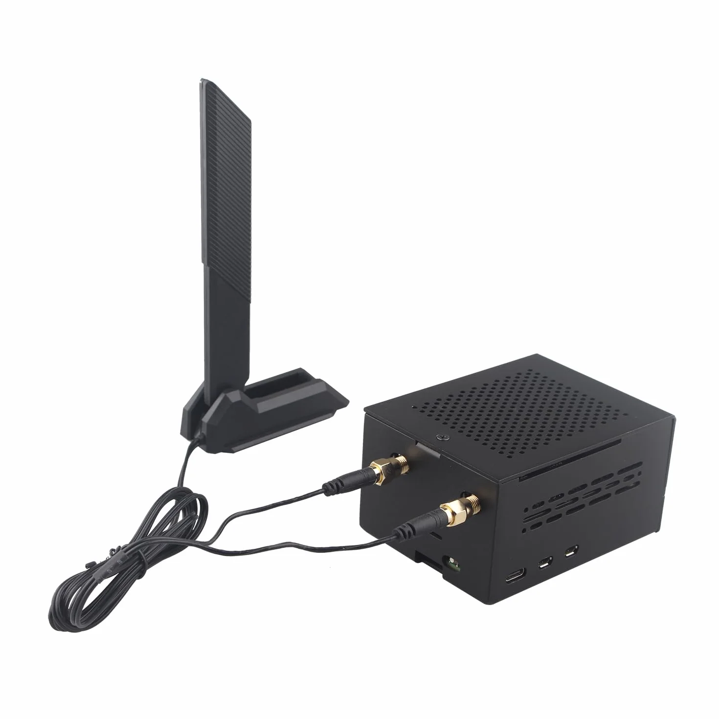 ZDE ZP596C PCIe do M.2 E Key HAT magnetyczna antena bazowa WiFi7 6 6E 5 PCIe do portu sieciowego Ethernet 2,5G HAT z etui ZC506 dla Raspberry Pi 5 obsługa Google TPU WiFi 7 BE200 WIFI6E AX210 MT7922