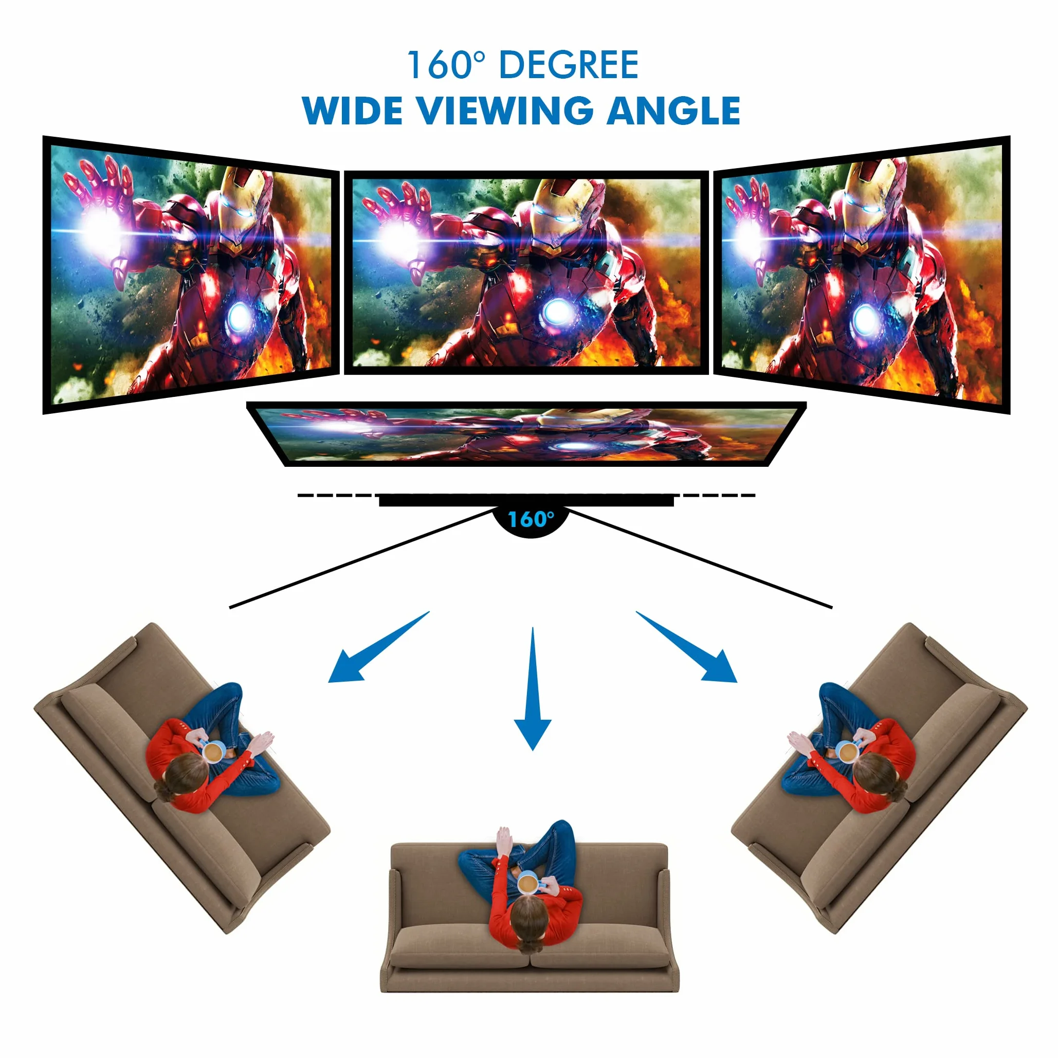 Pyle Ekran Projektora Z Wspornikiem – 120" 16:9 HD 4K Przenośny, Lekki, Niezależny, Składany, Projekcja Filmów Wewnętrzna I Zewnętrzna Z Ramką Do Kina Domowego