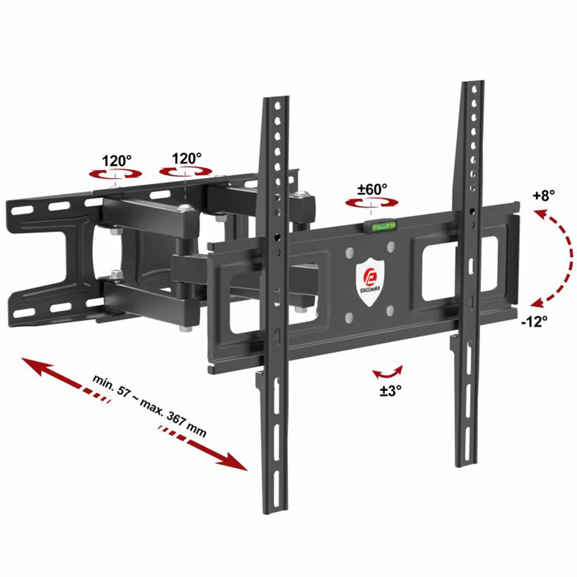 Redox-K35 - Wysokiej jakości obrotowy uchwyt do telewizora LCD LED 32"-60" max VESA 400x400 do 35 kg