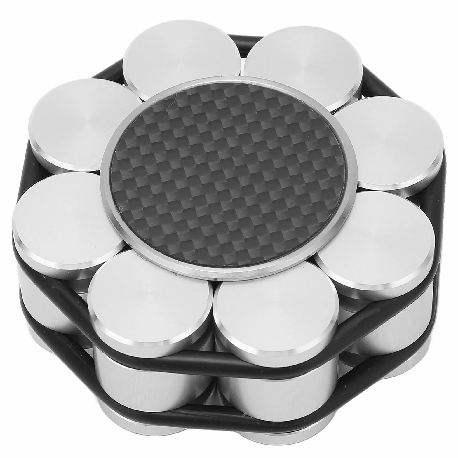 Stabilizator Płyty, Gramofon Zacisk Obciążnika Płyt Winylowych LP Stal Nierdzewna 304 Stabilizator Płyt Winylowych LP z Silikonowym Dnem, do Gramofonu LP Tłumienie Drgań
