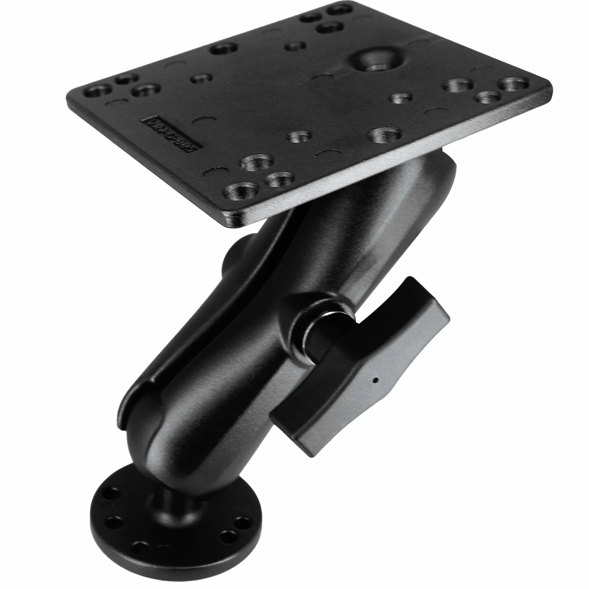 Aluminiowe ramię łączące 1,5" z podstawą VESA 100 x 100 mm, przemysłowy uchwyt do monitora, podwójne ramię z adapterem kulowym 38 mm/1,5 cala/C, obracane o 360°, kompatybilne z uchwytami Ram